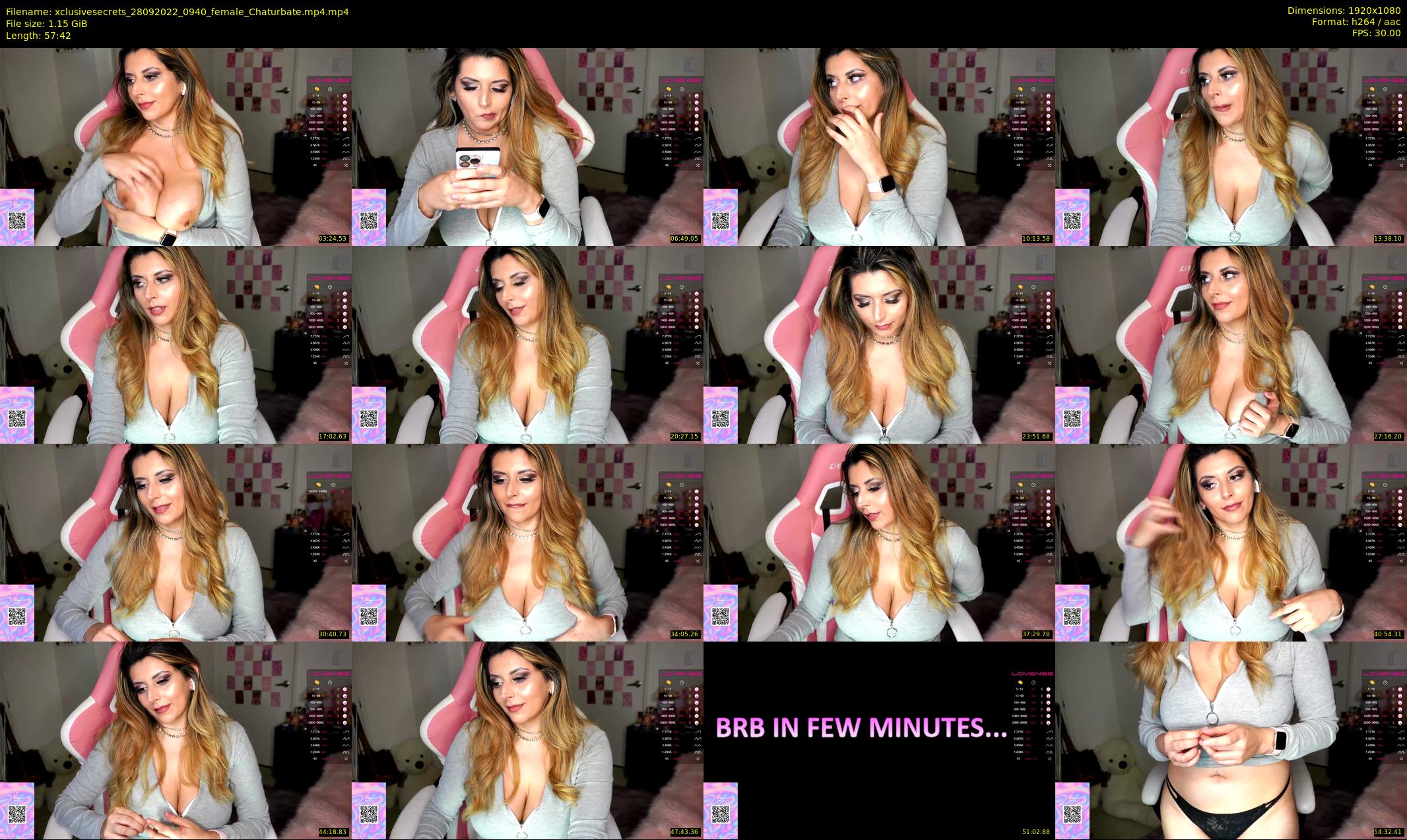 xclusivesecrets — 58 minute Chaturbate female cam show recording, 1080p, Sep 28, 2022