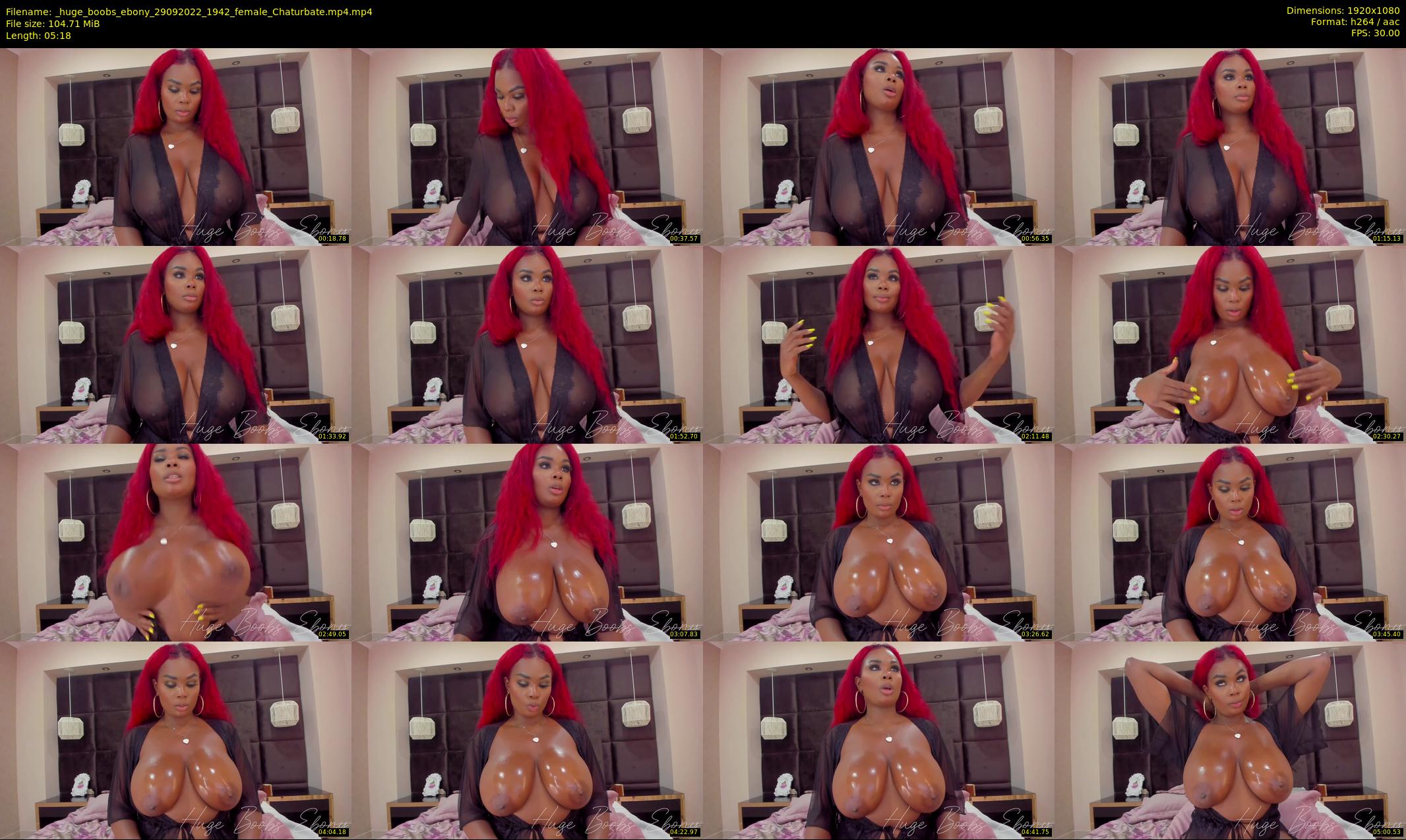 _huge_boobs_ebony — 6 minute Chaturbate female cam show recording, 1080p, Sep 29, 2022