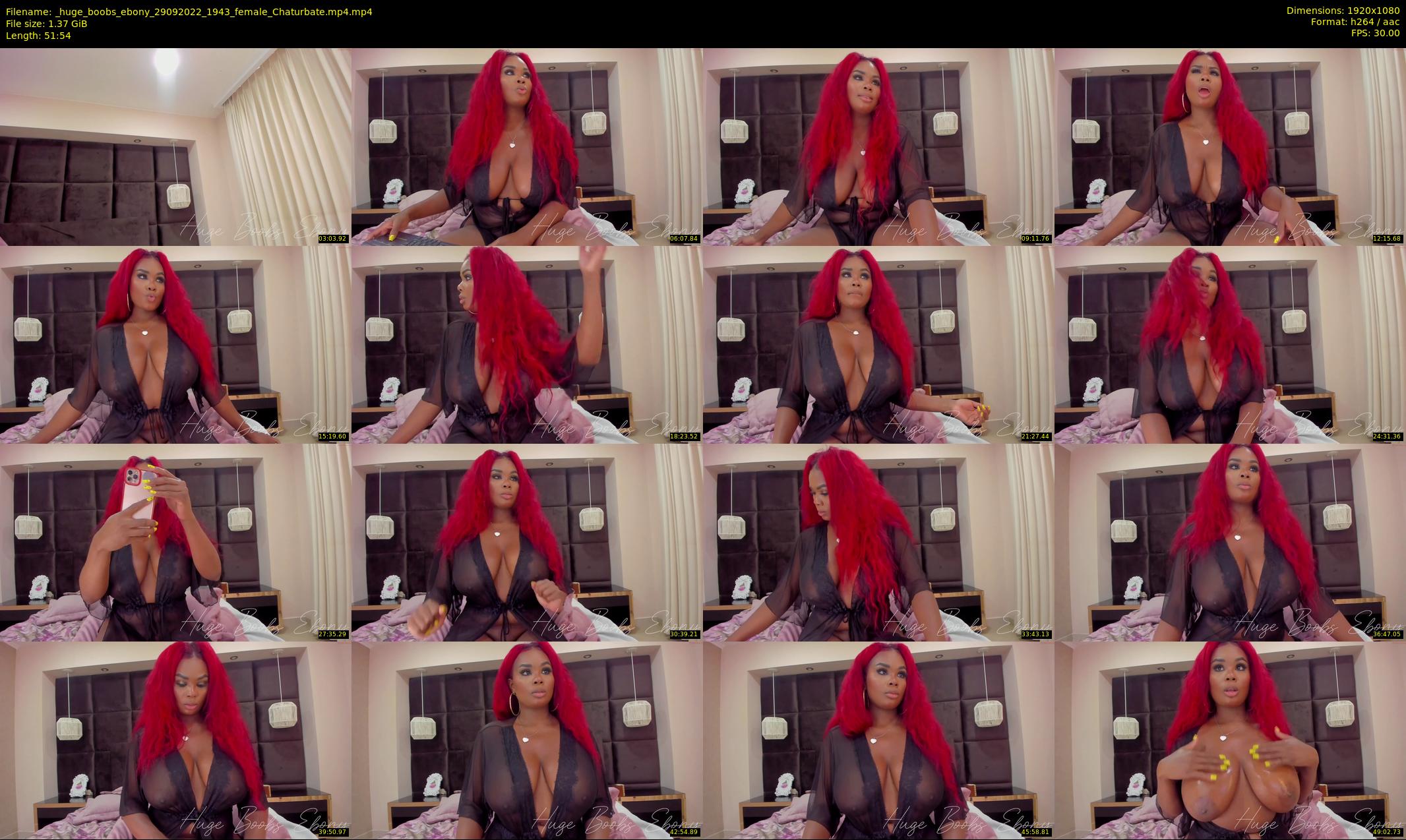 _huge_boobs_ebony — 52 minute Chaturbate female cam show recording, 1080p, Sep 29, 2022