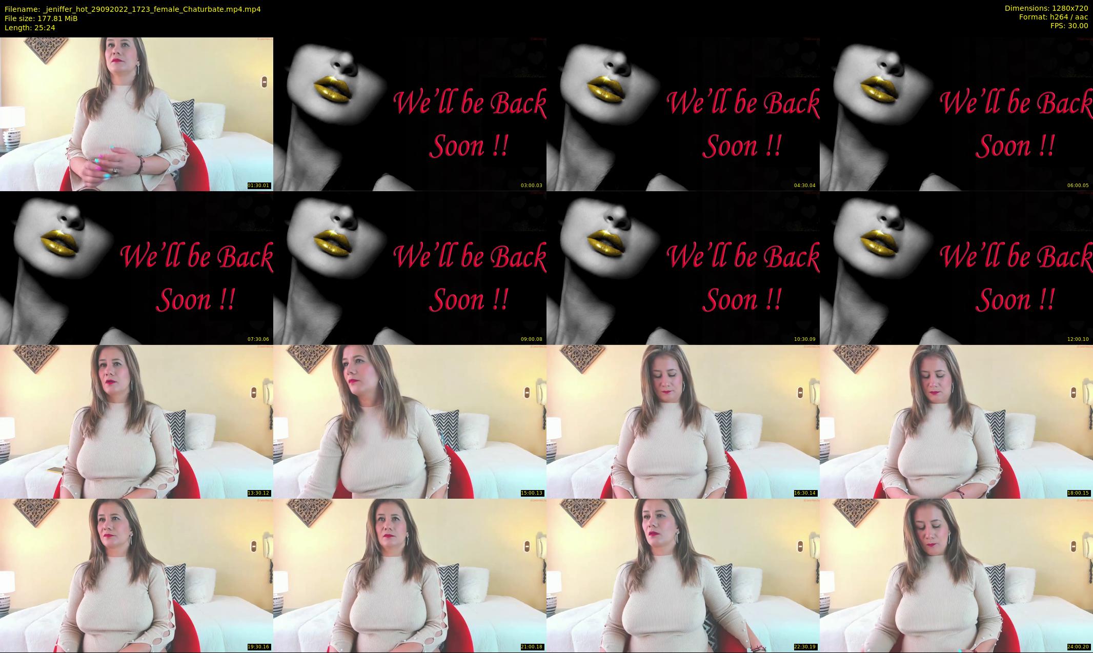 _jeniffer_hot — 26 minute Chaturbate female cam show recording, 720p, Sep 29, 2022