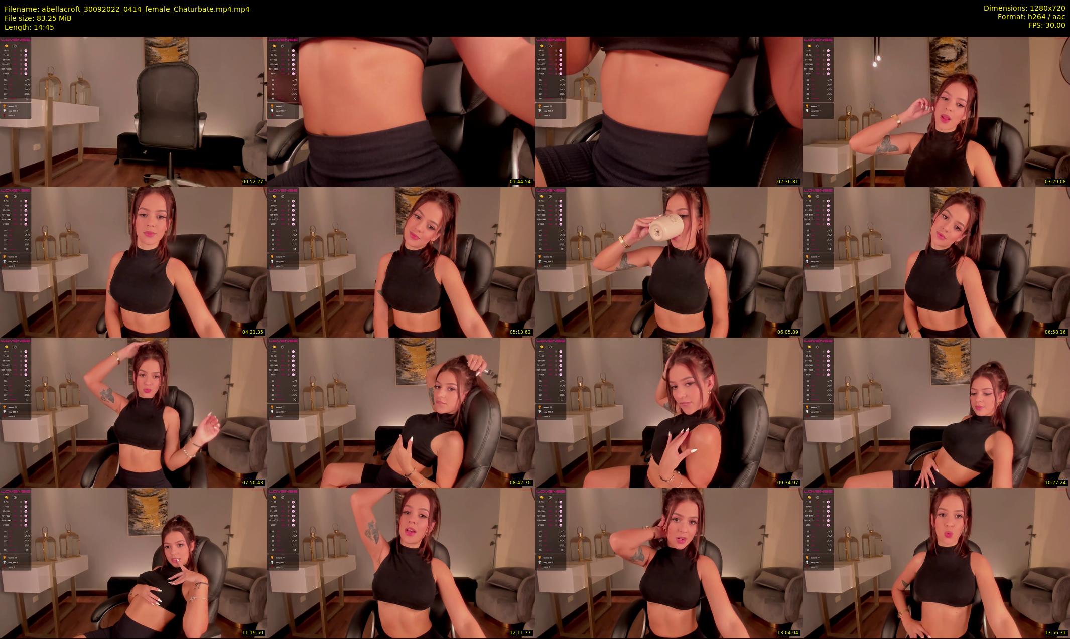 abellacroft — 15 minute Chaturbate female cam show recording, 720p, Sep 30, 2022