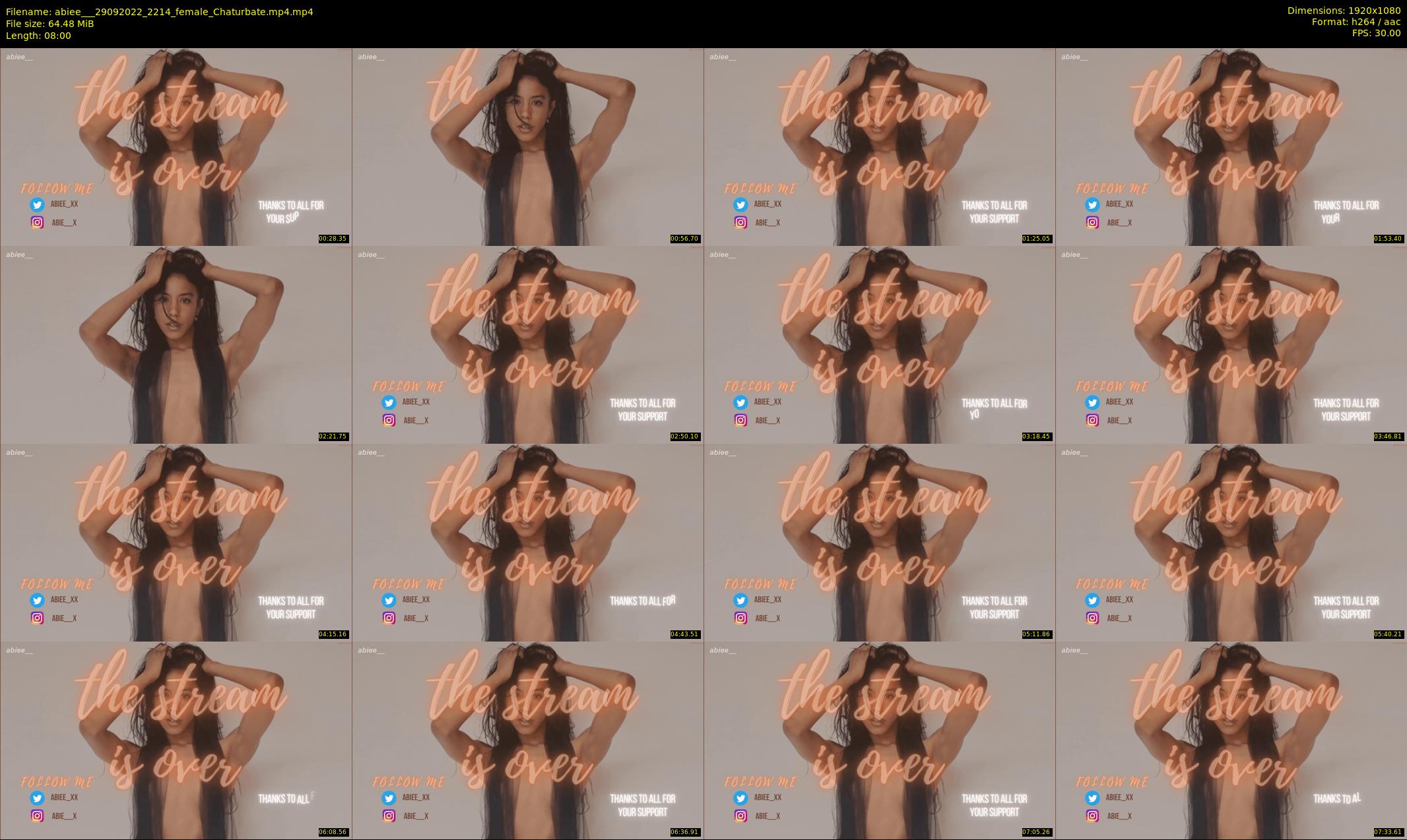 abiee__ — 8 minute Chaturbate female cam show recording, 1080p, Sep 29, 2022