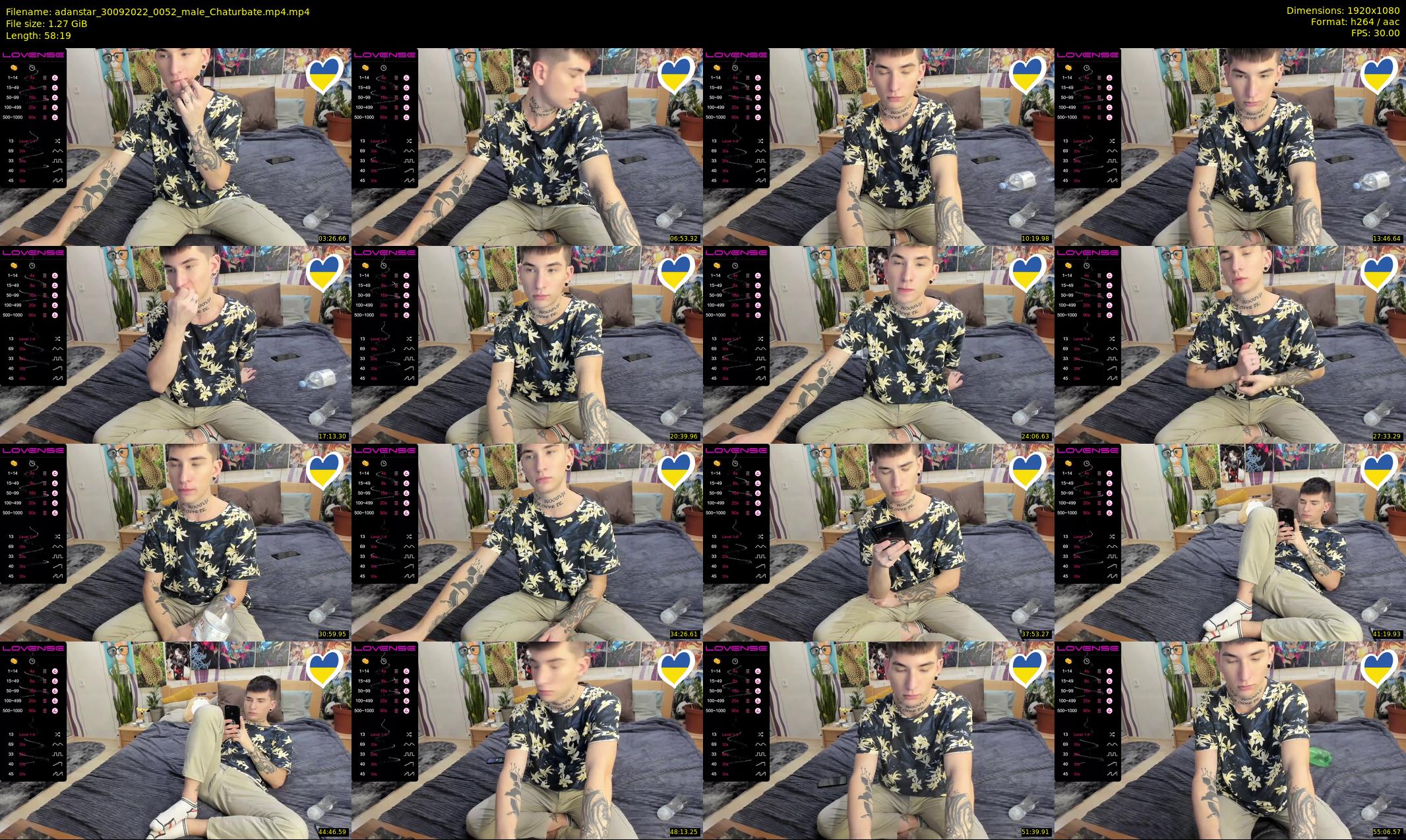 adanstar — 59 minute Chaturbate male cam show recording, 1080p, Sep 30, 2022