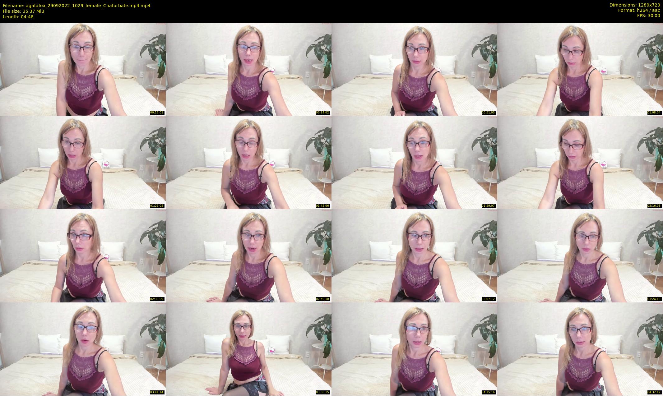 agatafox — 5 minute Chaturbate female cam show recording, 720p, Sep 29, 2022