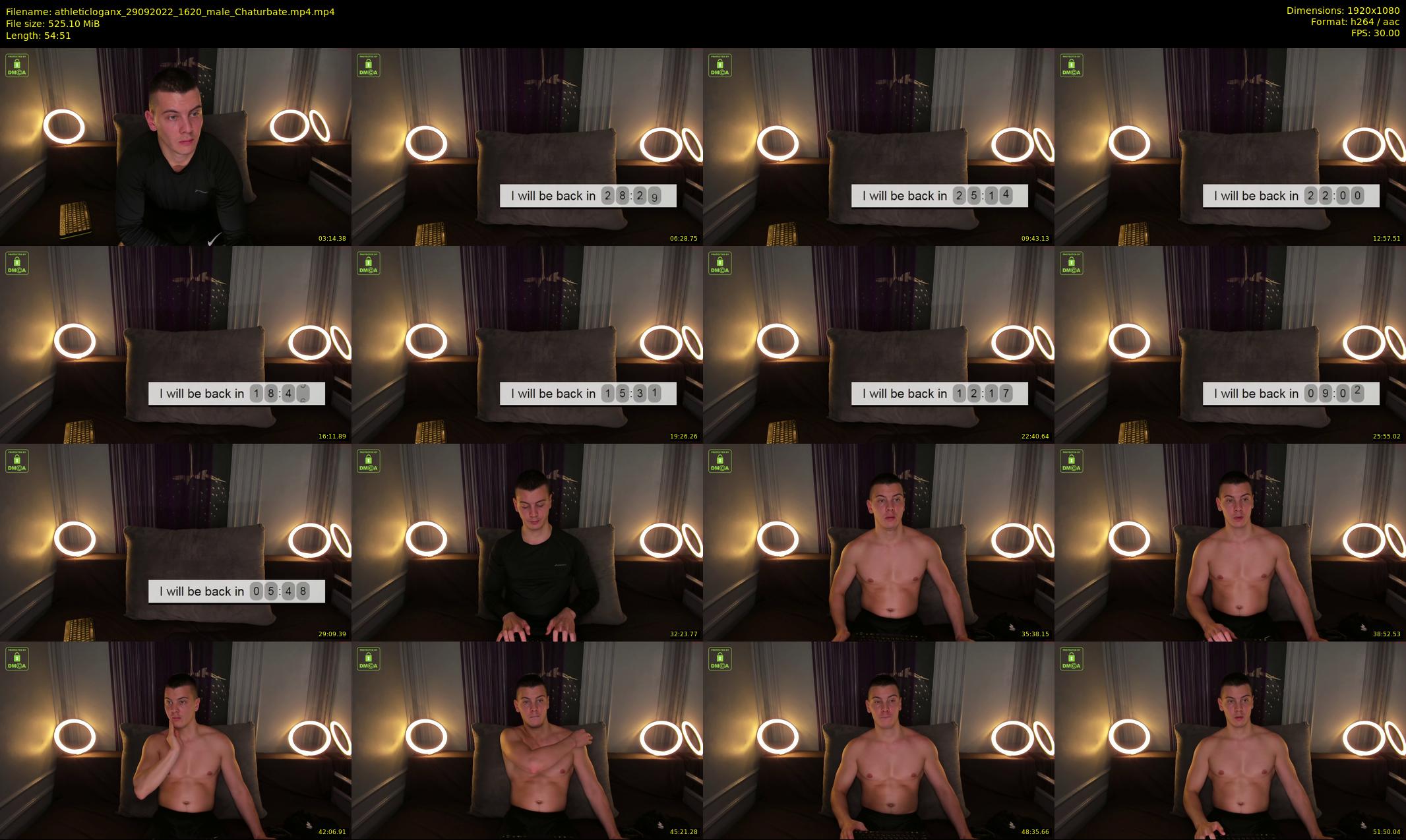 athleticloganx — 55 minute Chaturbate male cam show recording, 1080p, Sep 29, 2022