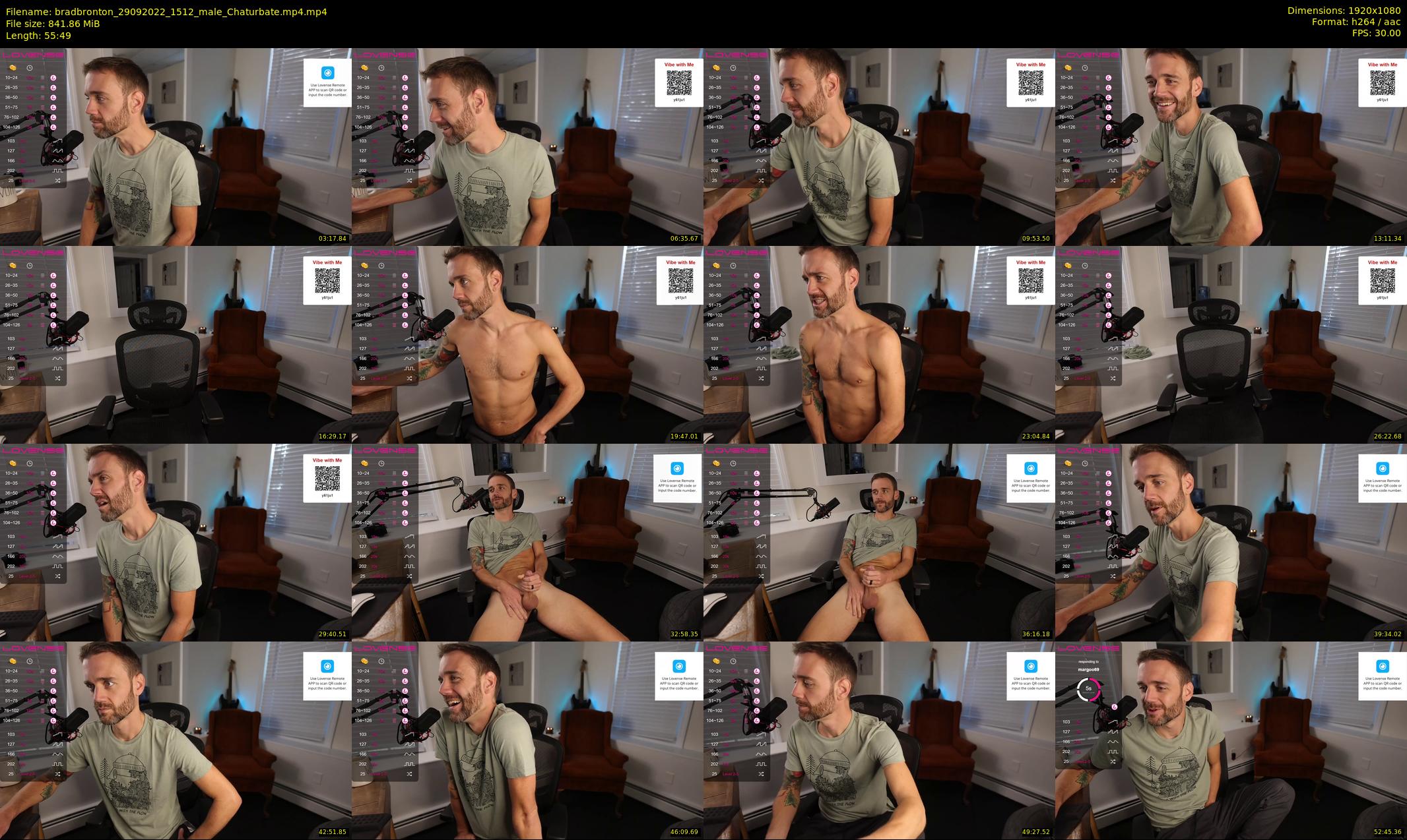 bradbronton — 56 minute Chaturbate male cam show recording, 1080p, Sep 29, 2022