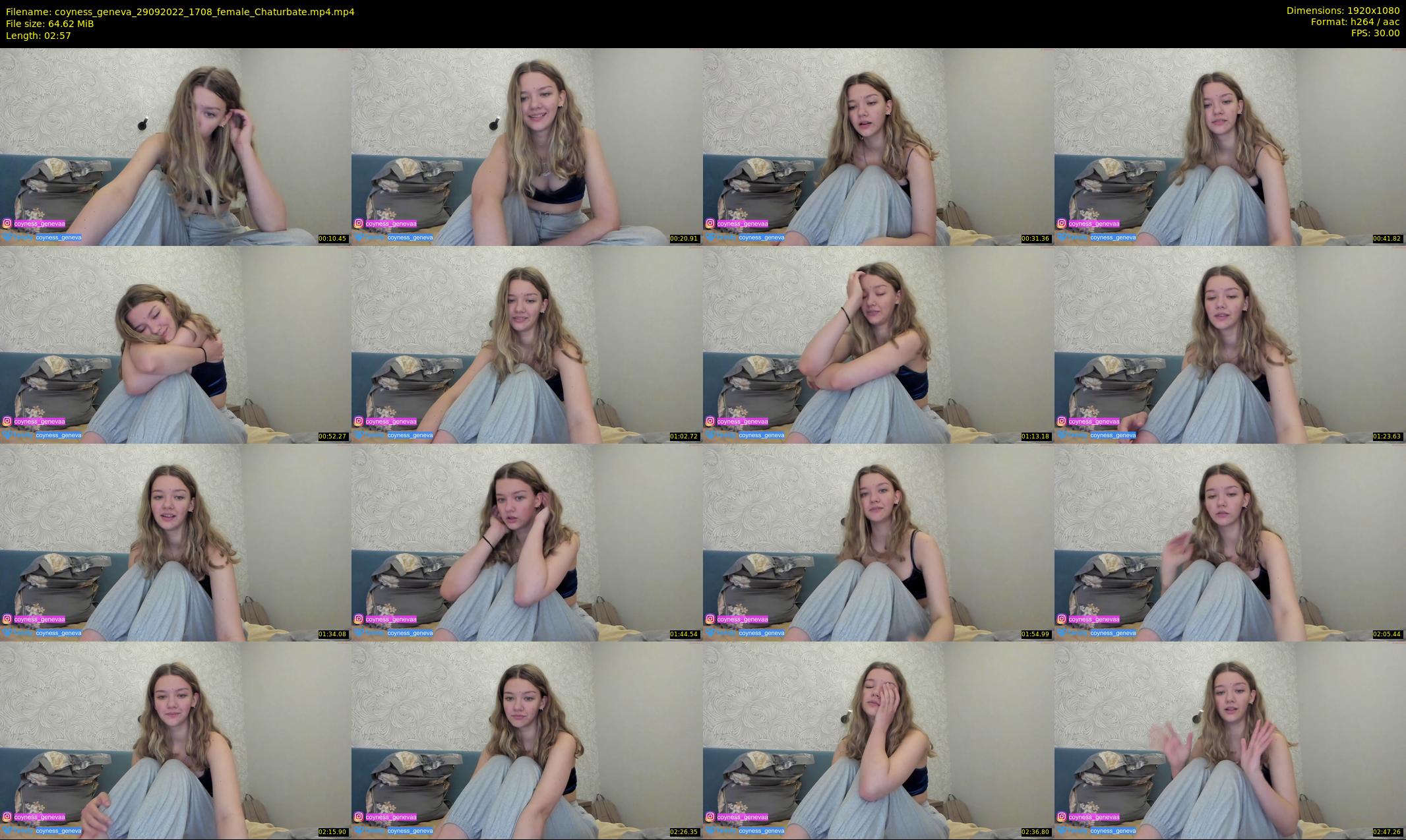 coyness_geneva — 3 minute Chaturbate female cam show recording, 1080p, Sep 29, 2022