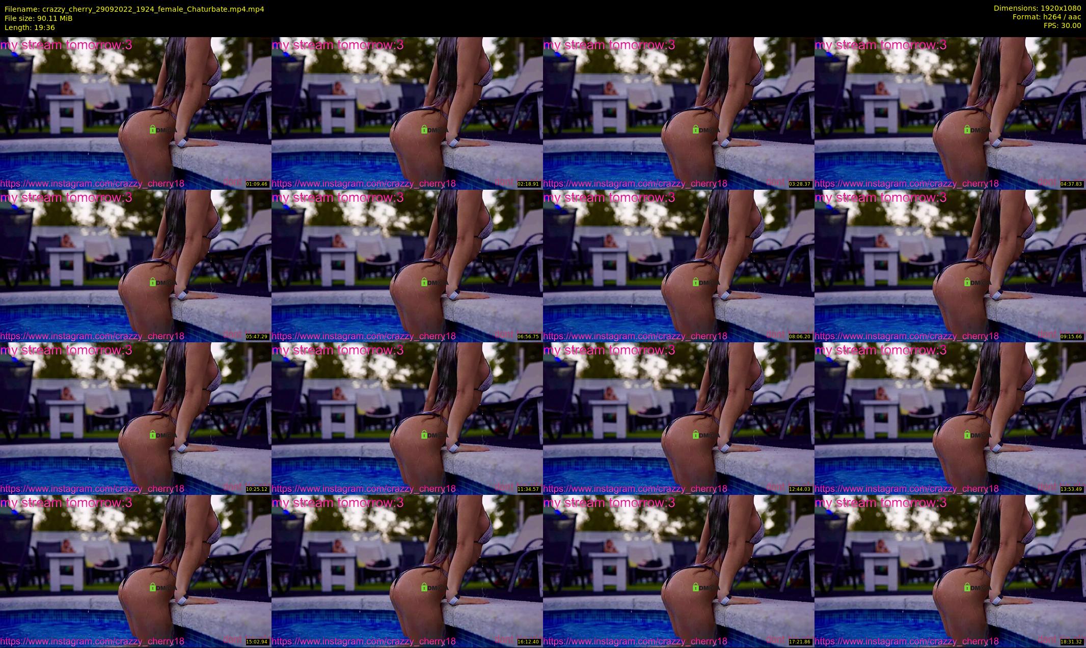 crazzy_cherry — 20 minute Chaturbate female cam show recording, 1080p, Sep 29, 2022