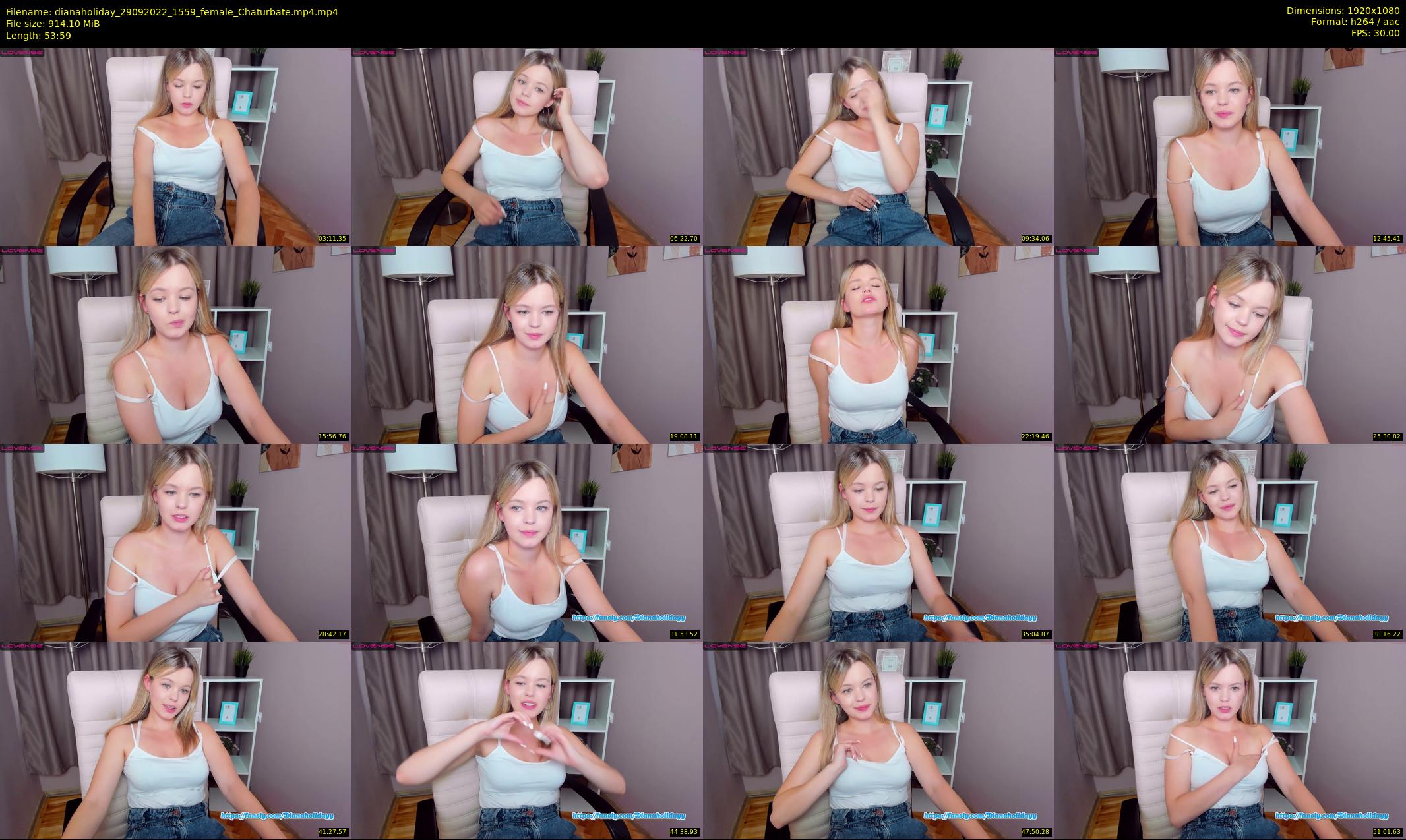 dianaholiday — 54 minute Chaturbate female cam show recording, 1080p, Sep 29, 2022