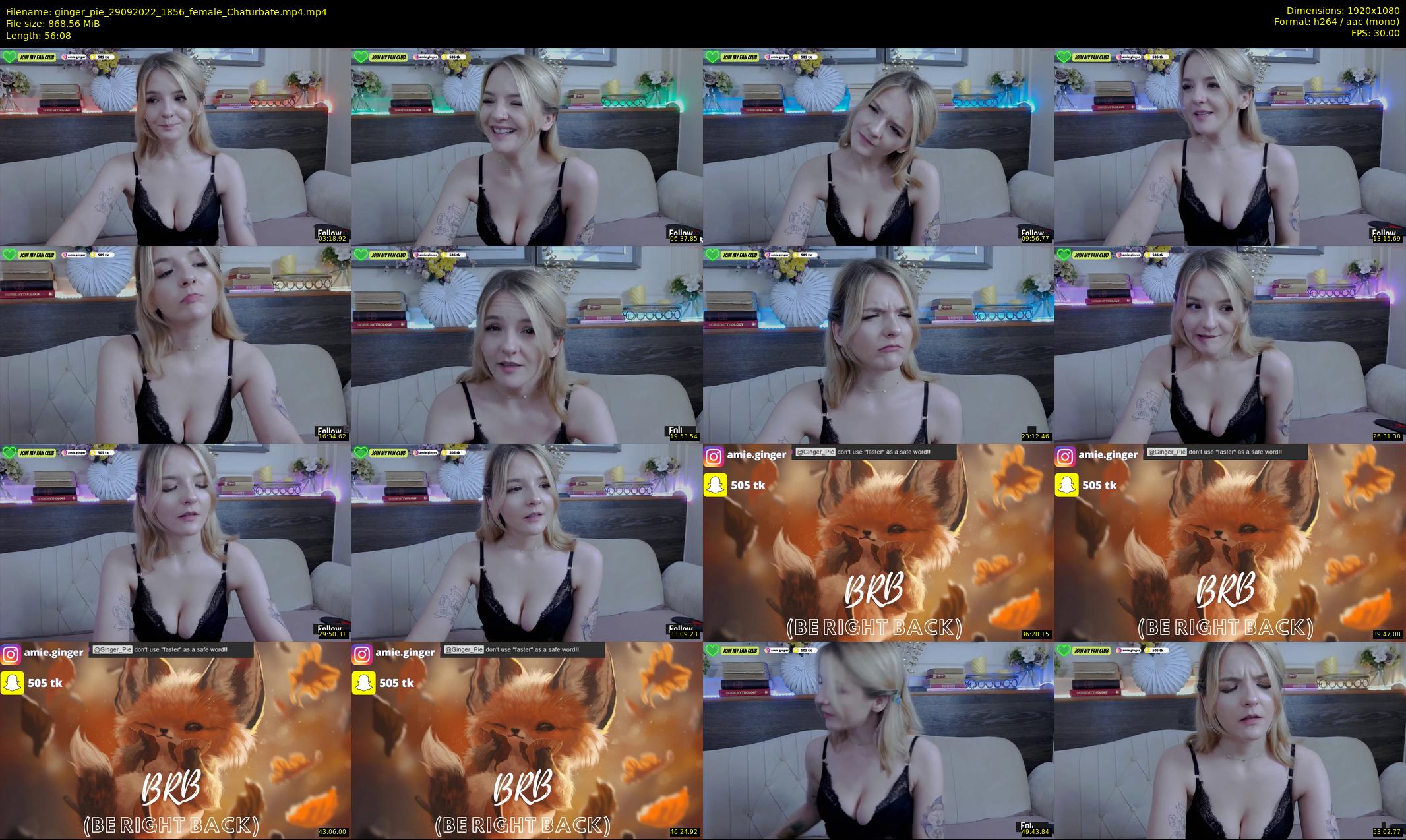 ginger_pie — 57 minute Chaturbate female cam show recording, 1080p, Sep 29, 2022
