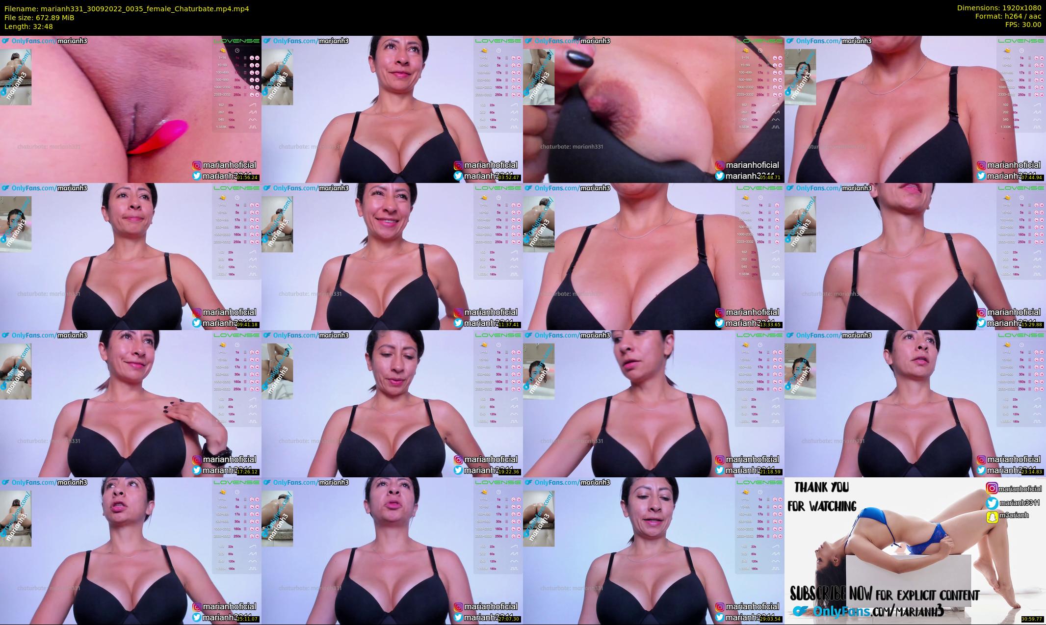 marianh331 — 33 minute Chaturbate female cam show recording, 1080p, Sep 30, 2022