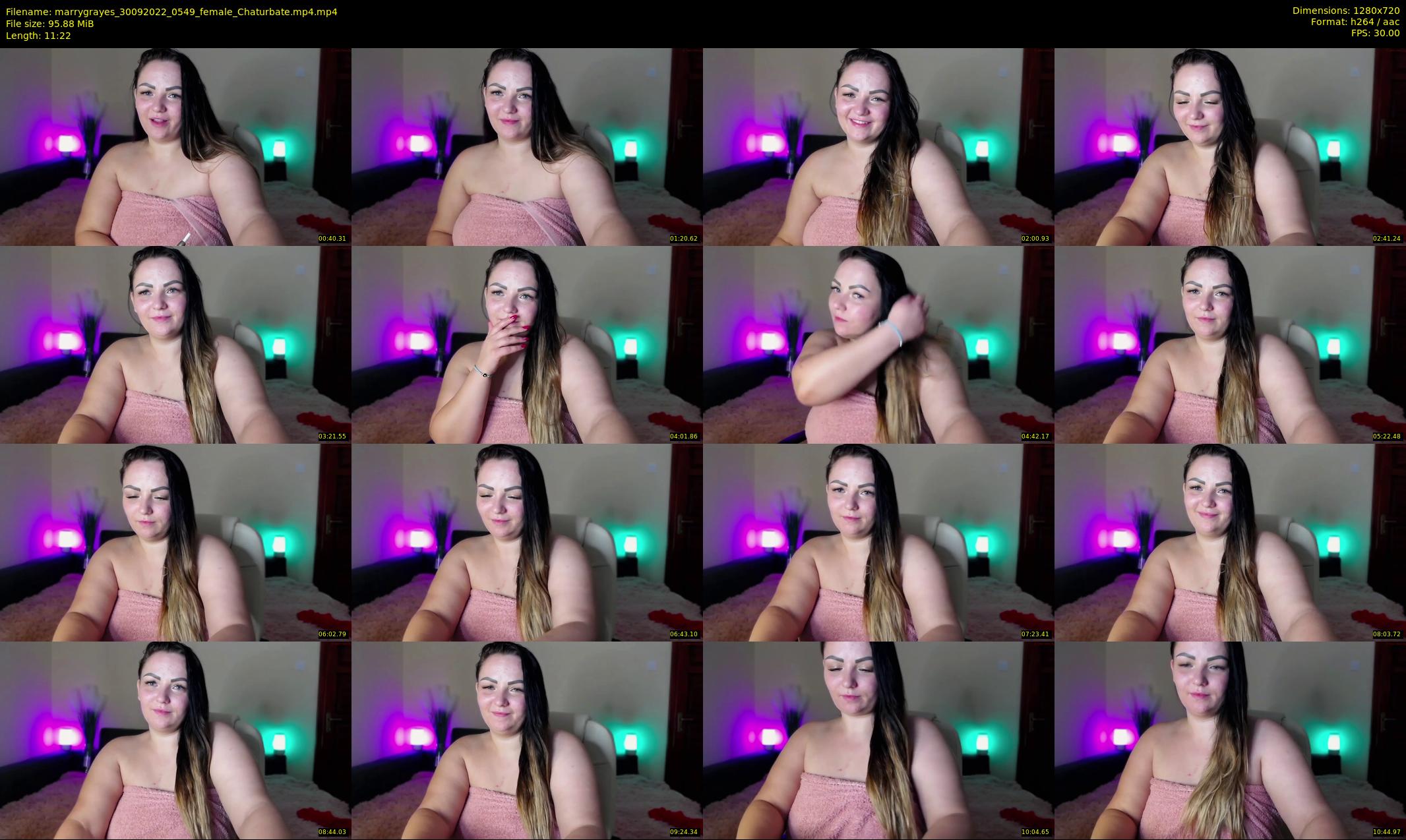 marrygrayes — 12 minute Chaturbate female cam show recording, 720p, Sep 30, 2022