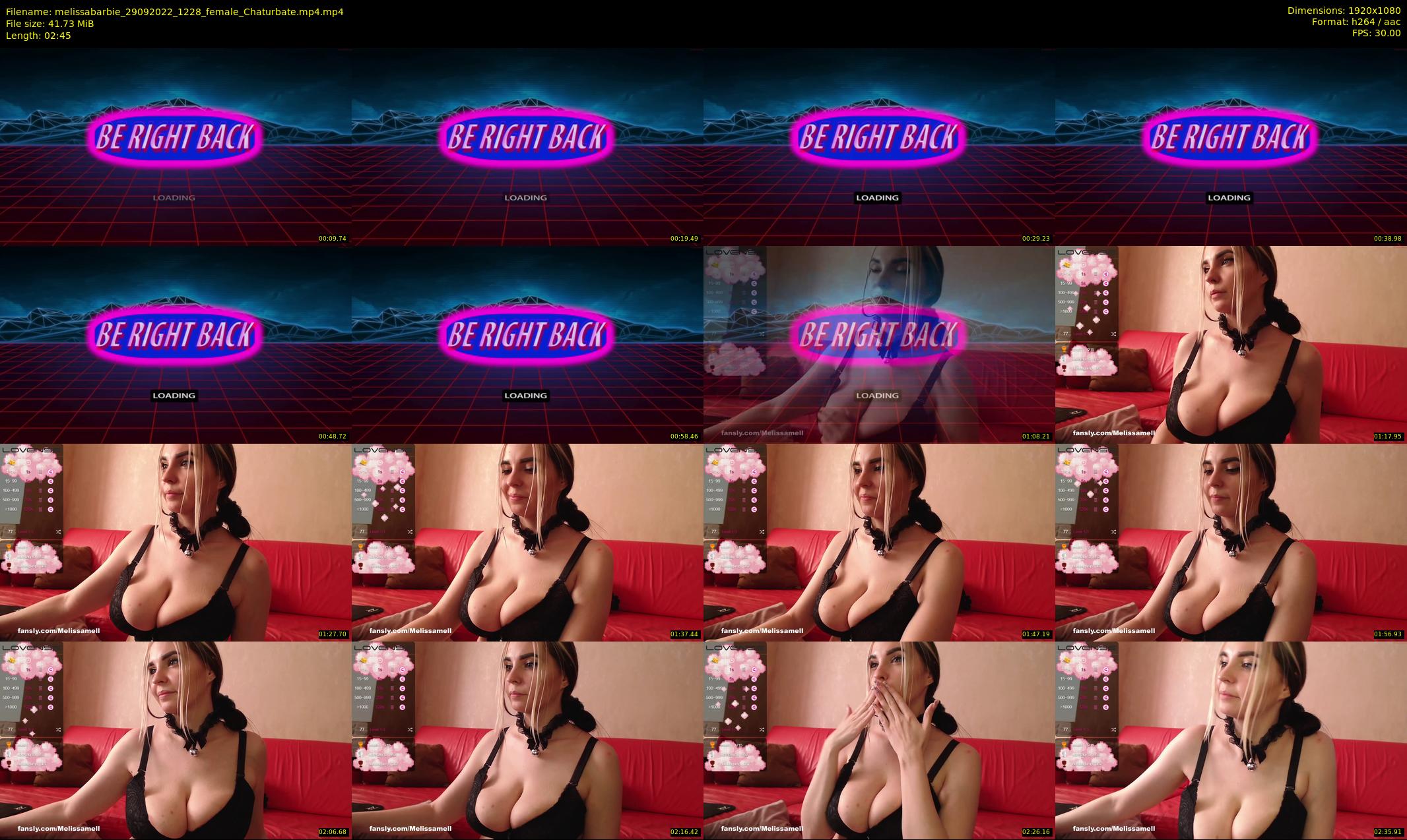 melissabarbie — 3 minute Chaturbate couple cam show recording, 1080p, Sep 29, 2022