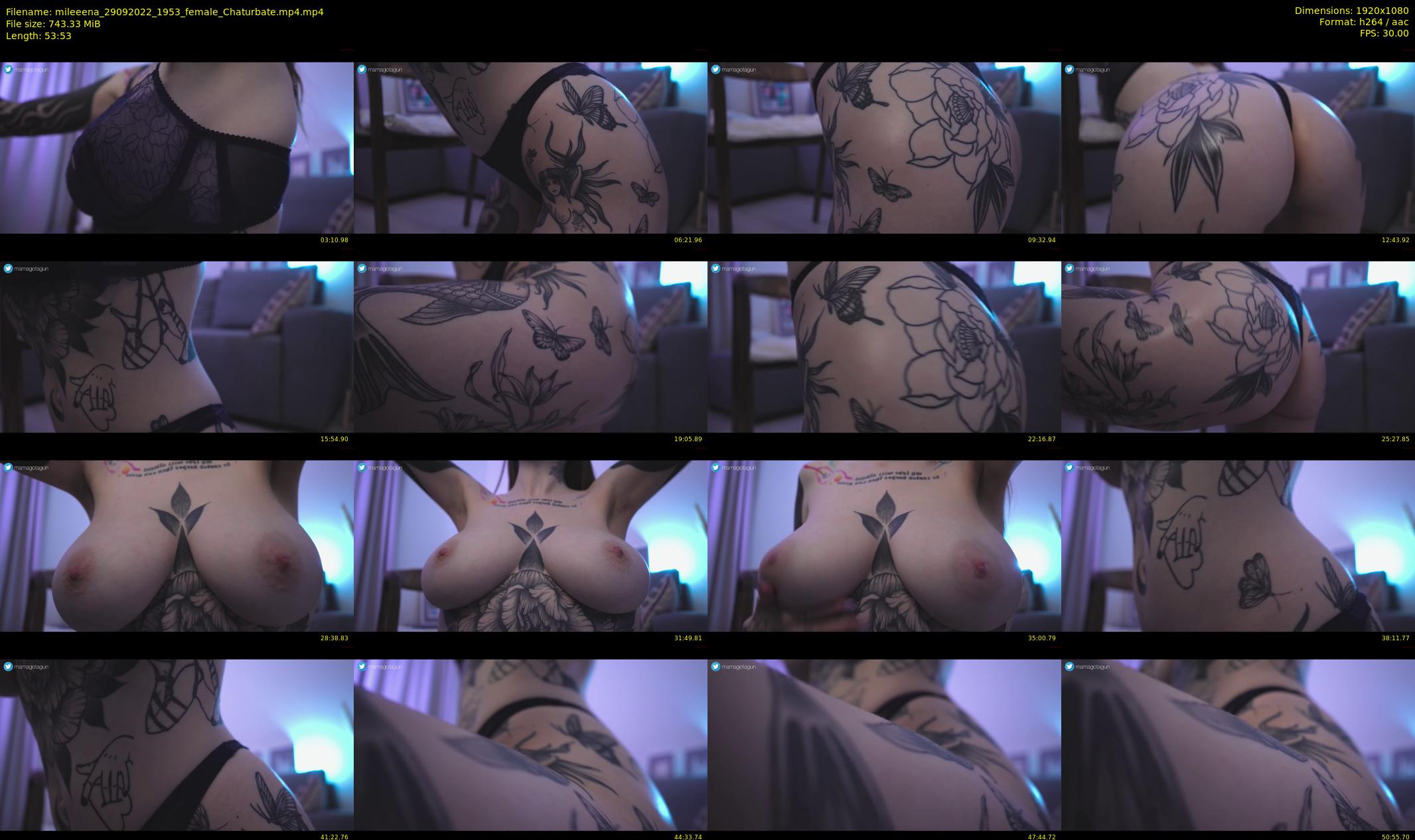 mileeena — 54 minute Chaturbate female cam show recording, 1080p, Sep 29, 2022