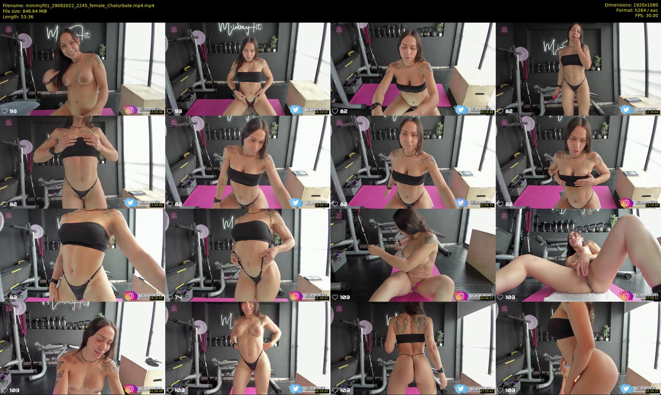 mimmyfit1 — 54 minute Chaturbate female cam show recording, 1080p, Sep 29, 2022