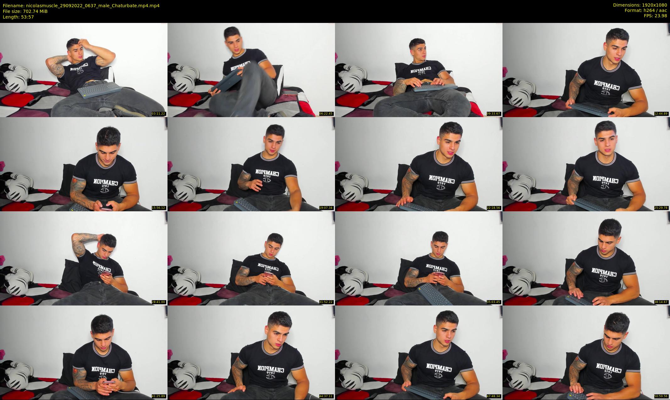 nicolasmuscle — 54 minute Chaturbate male cam show recording, 1080p, Sep 29, 2022