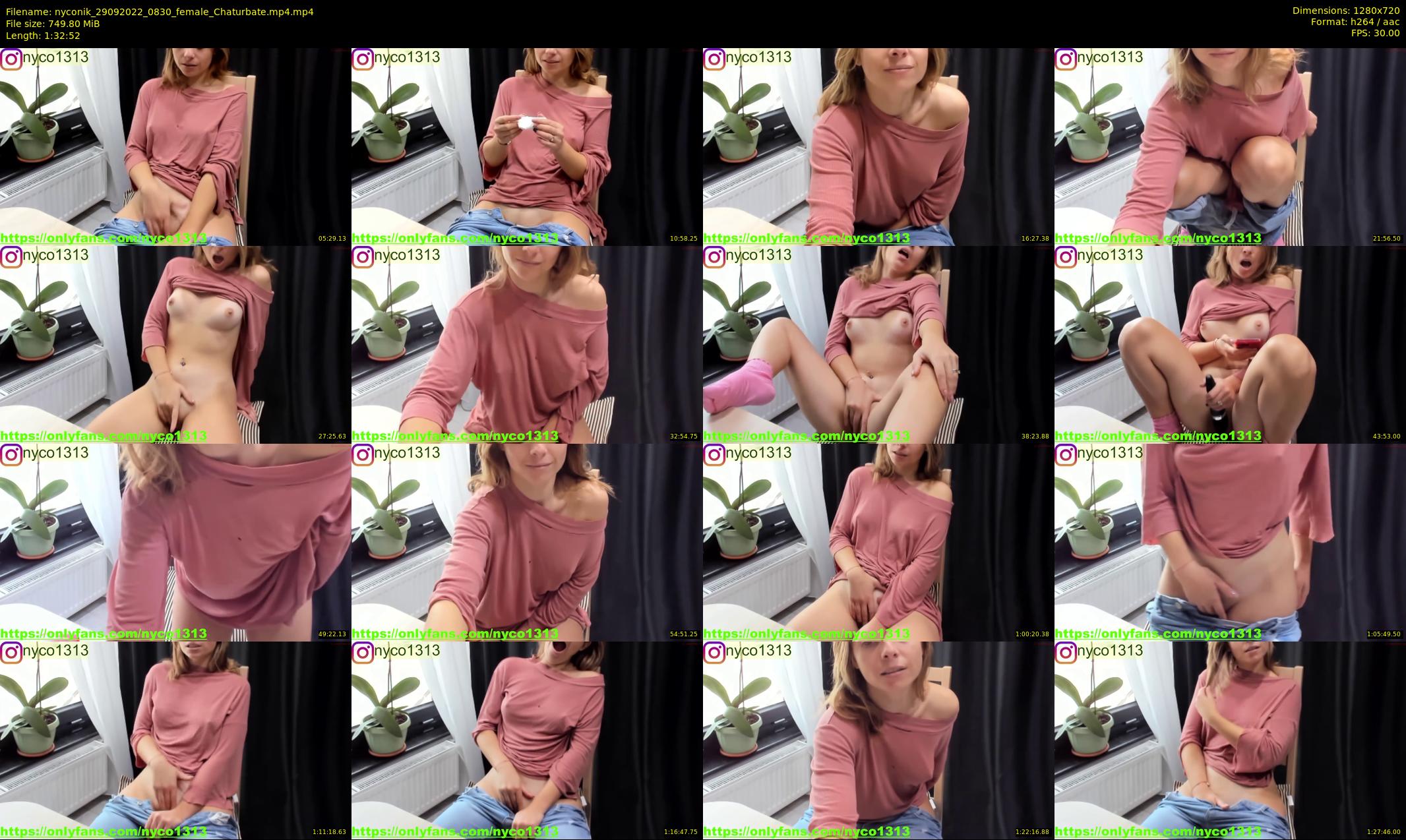 nyconik — 93 minute Chaturbate female cam show recording, 720p, Sep 29, 2022