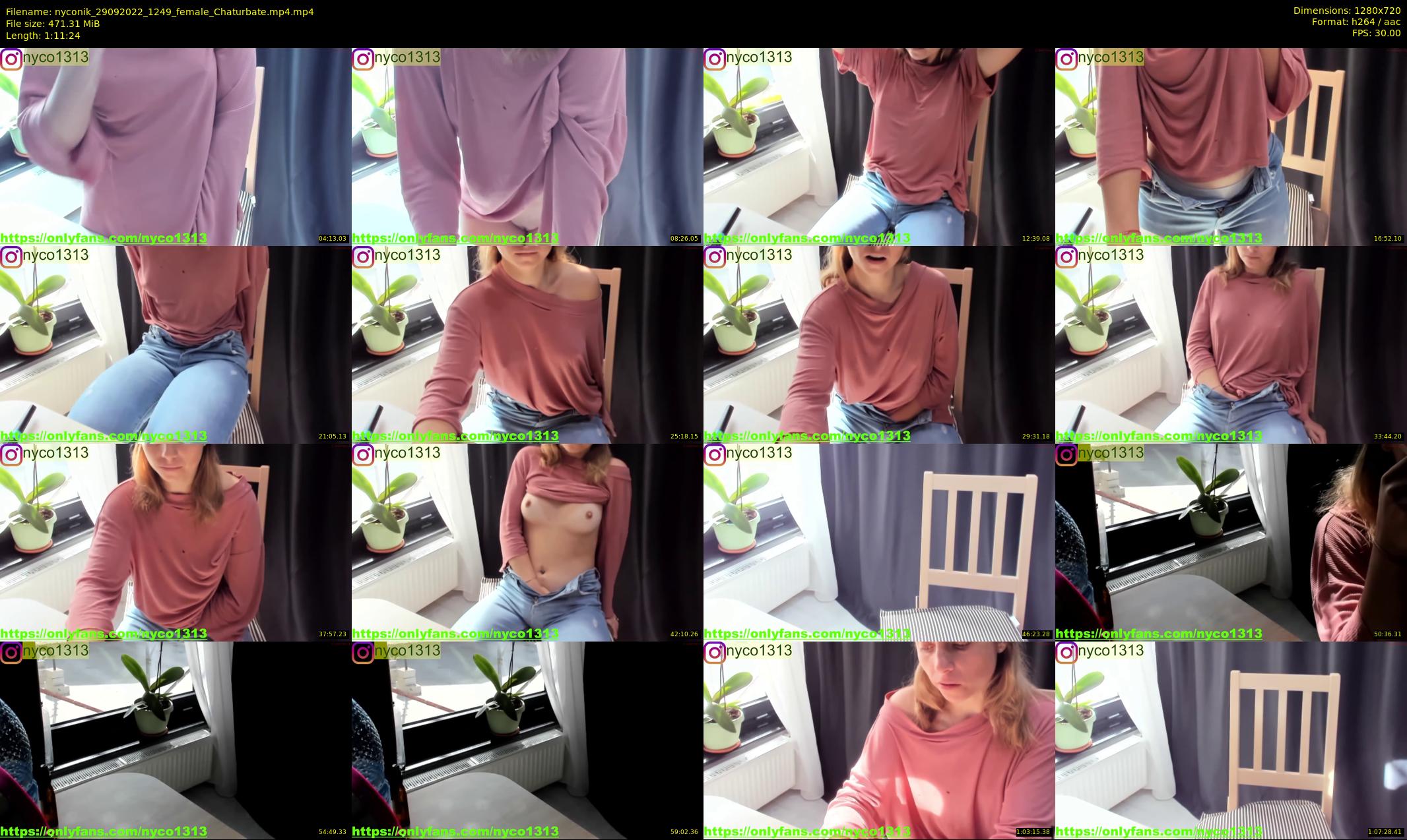 nyconik — 72 minute Chaturbate female cam show recording, 720p, Sep 29, 2022