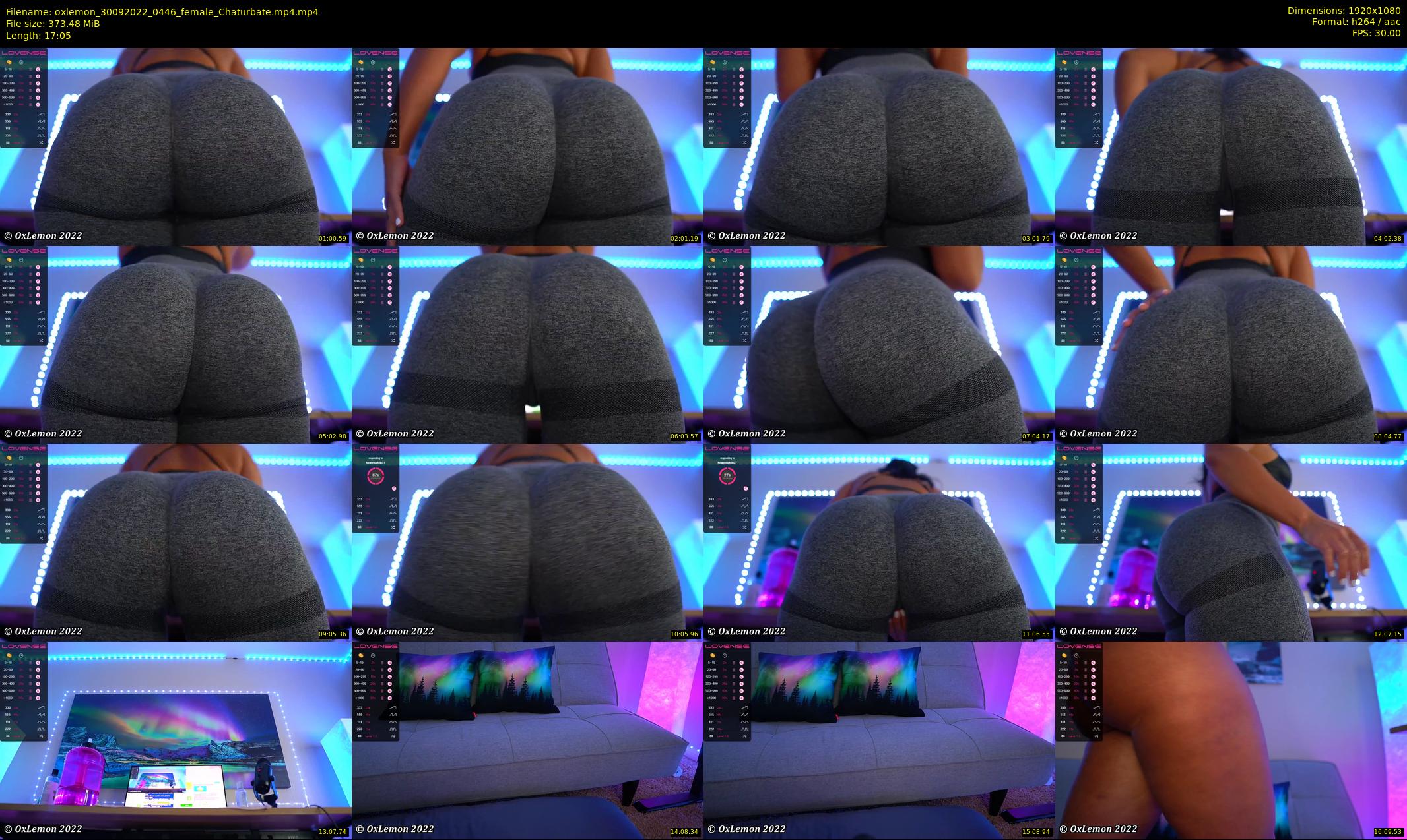 oxlemon — 18 minute Chaturbate female cam show recording, 1080p, Sep 30, 2022