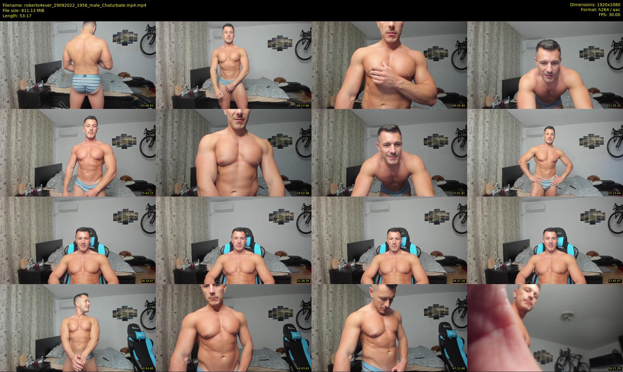 roberto4ever — 54 minute Chaturbate male cam show recording, 1080p, Sep 29, 2022