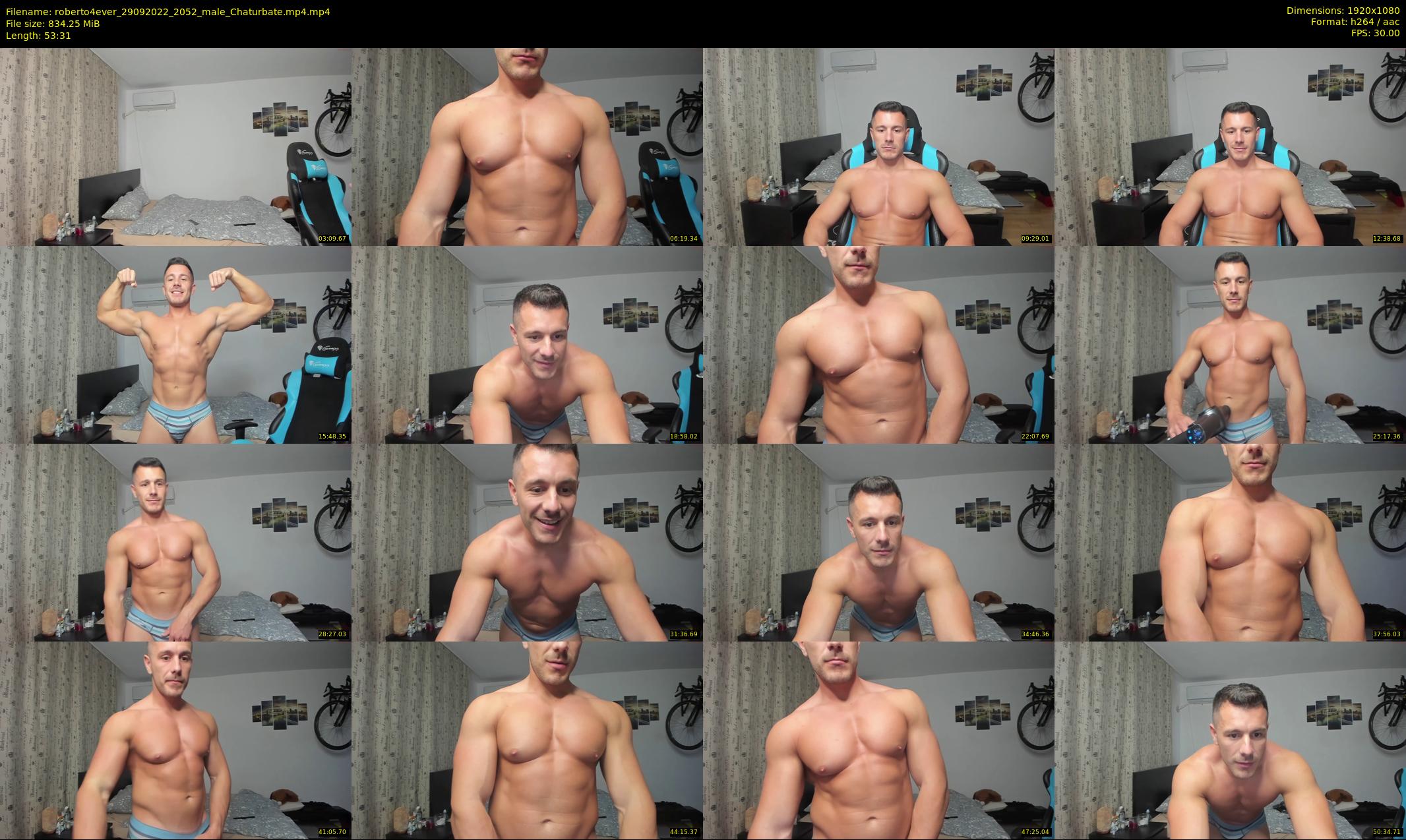 roberto4ever — 54 minute Chaturbate male cam show recording, 1080p, Sep 29, 2022