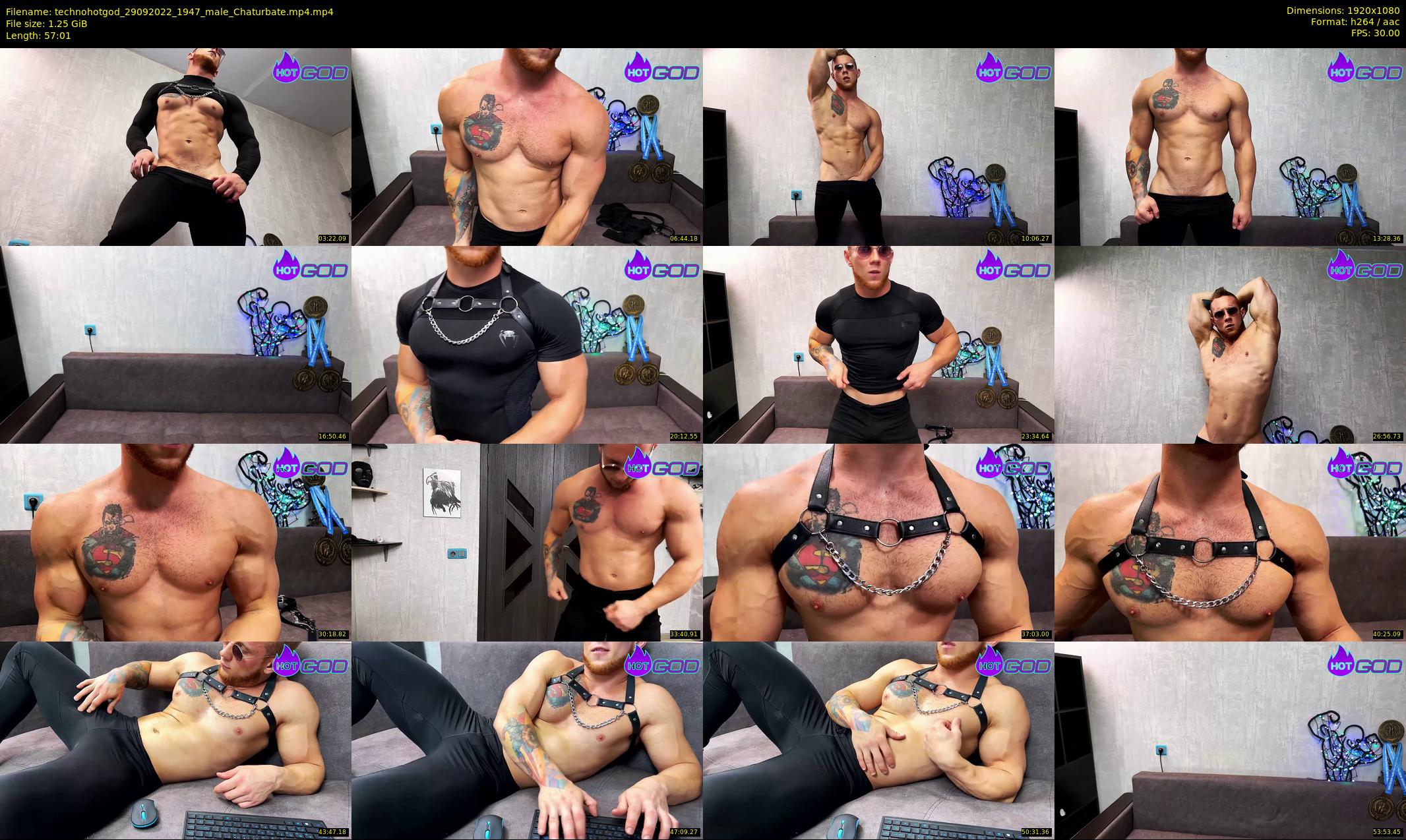 technohotgod — 58 minute Chaturbate male cam show recording, 1080p, Sep 29, 2022