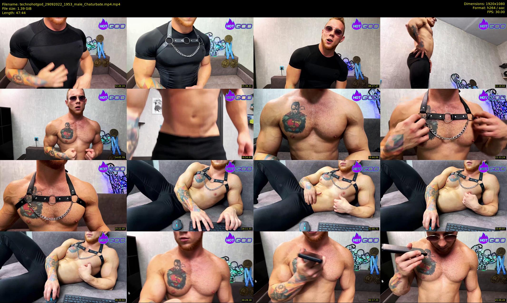 technohotgod — 48 minute Chaturbate male cam show recording, 1080p, Sep 29, 2022