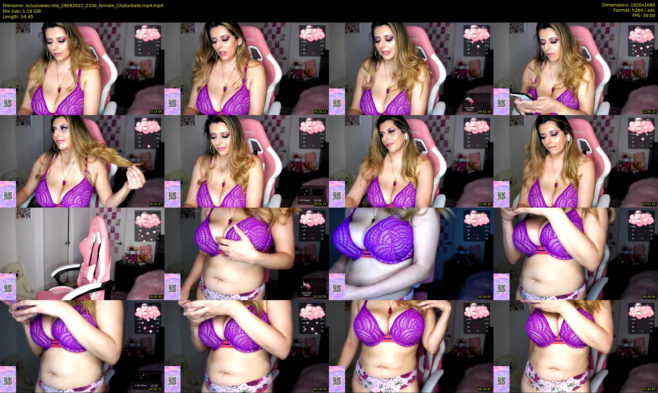 xclusivesecrets — 55 minute Chaturbate female cam show recording, 1080p, Sep 29, 2022