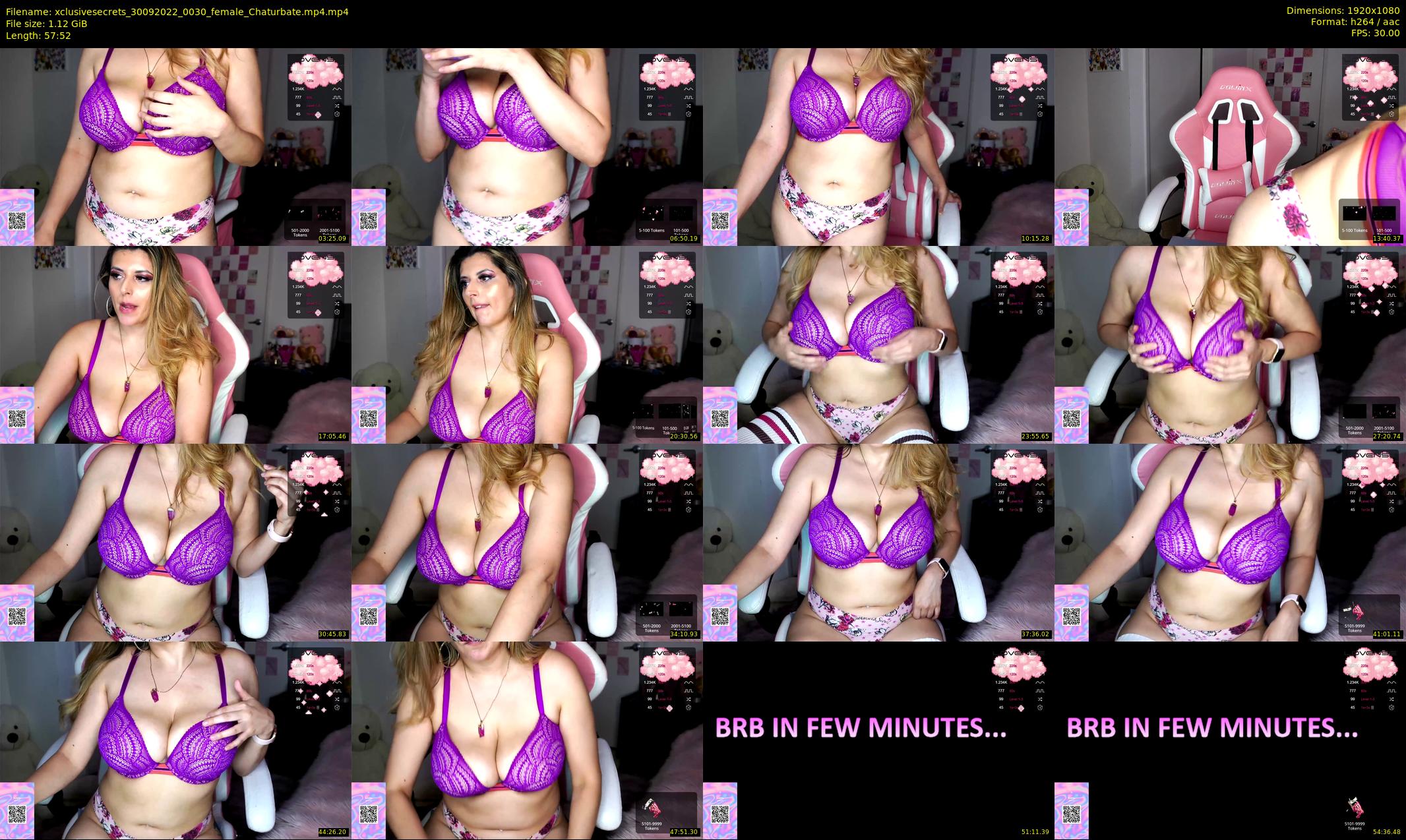 xclusivesecrets — 58 minute Chaturbate female cam show recording, 1080p, Sep 30, 2022