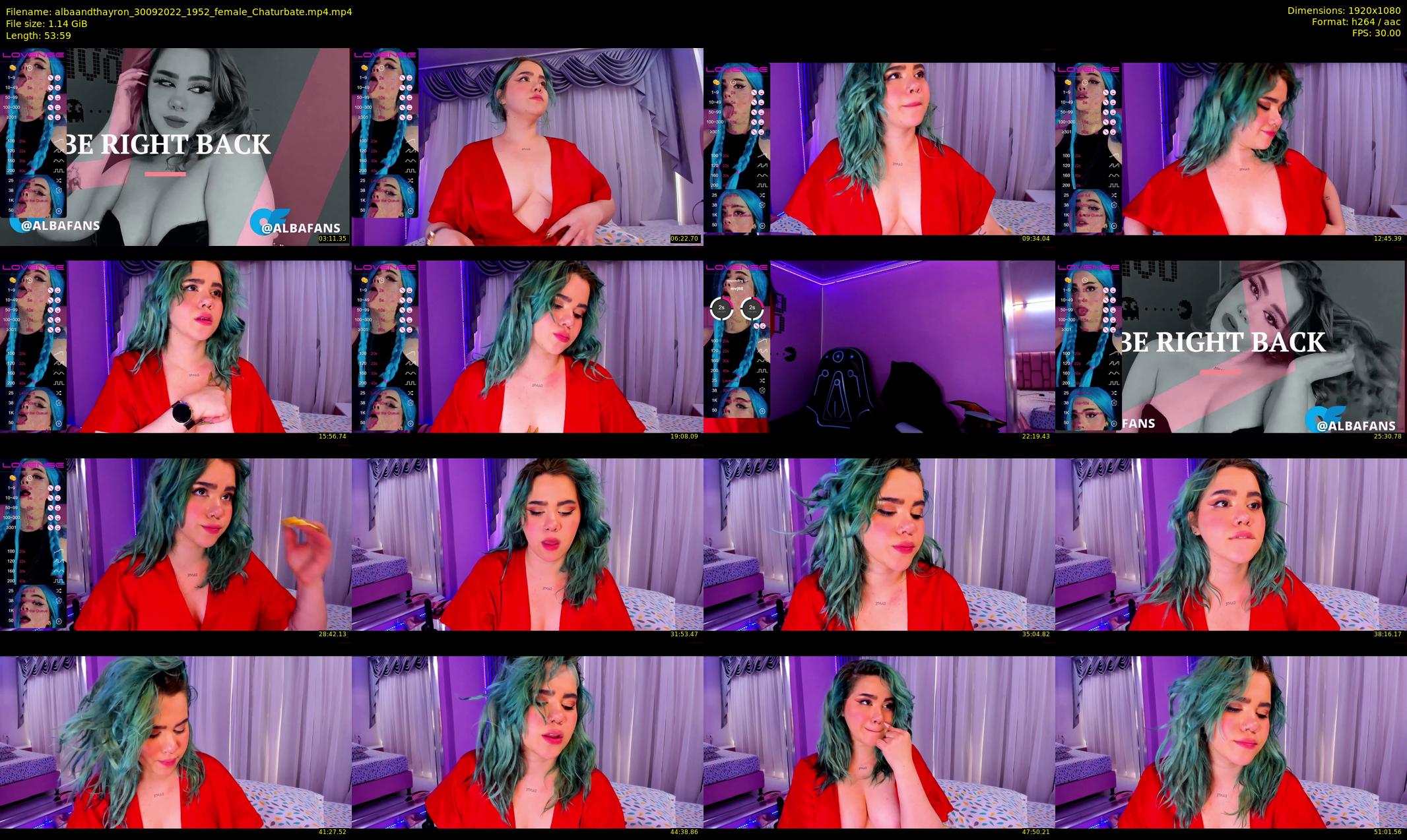 albaandthayron — 54 minute Chaturbate couple cam show recording, 1080p, Sep 30, 2022