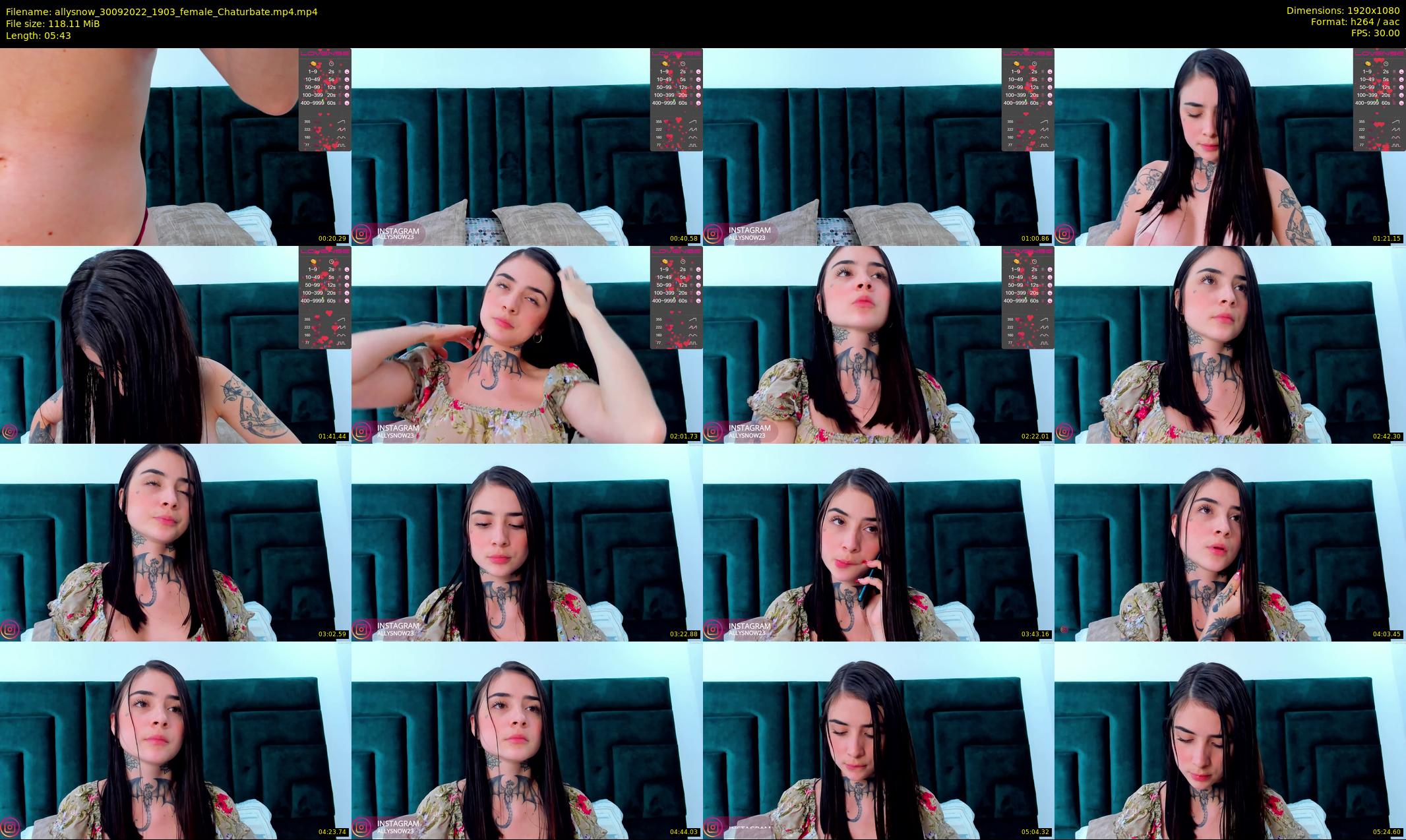 allysnow — 6 minute Chaturbate female cam show recording, 1080p, Sep 30, 2022