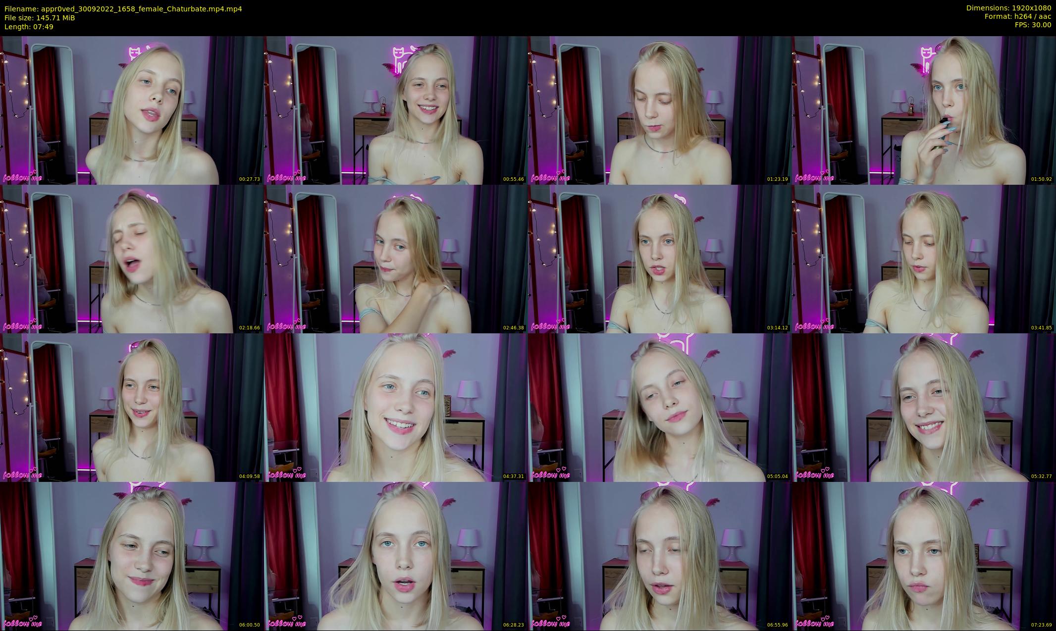 appr0ved — 8 minute Chaturbate female cam show recording, 1080p, Sep 30, 2022