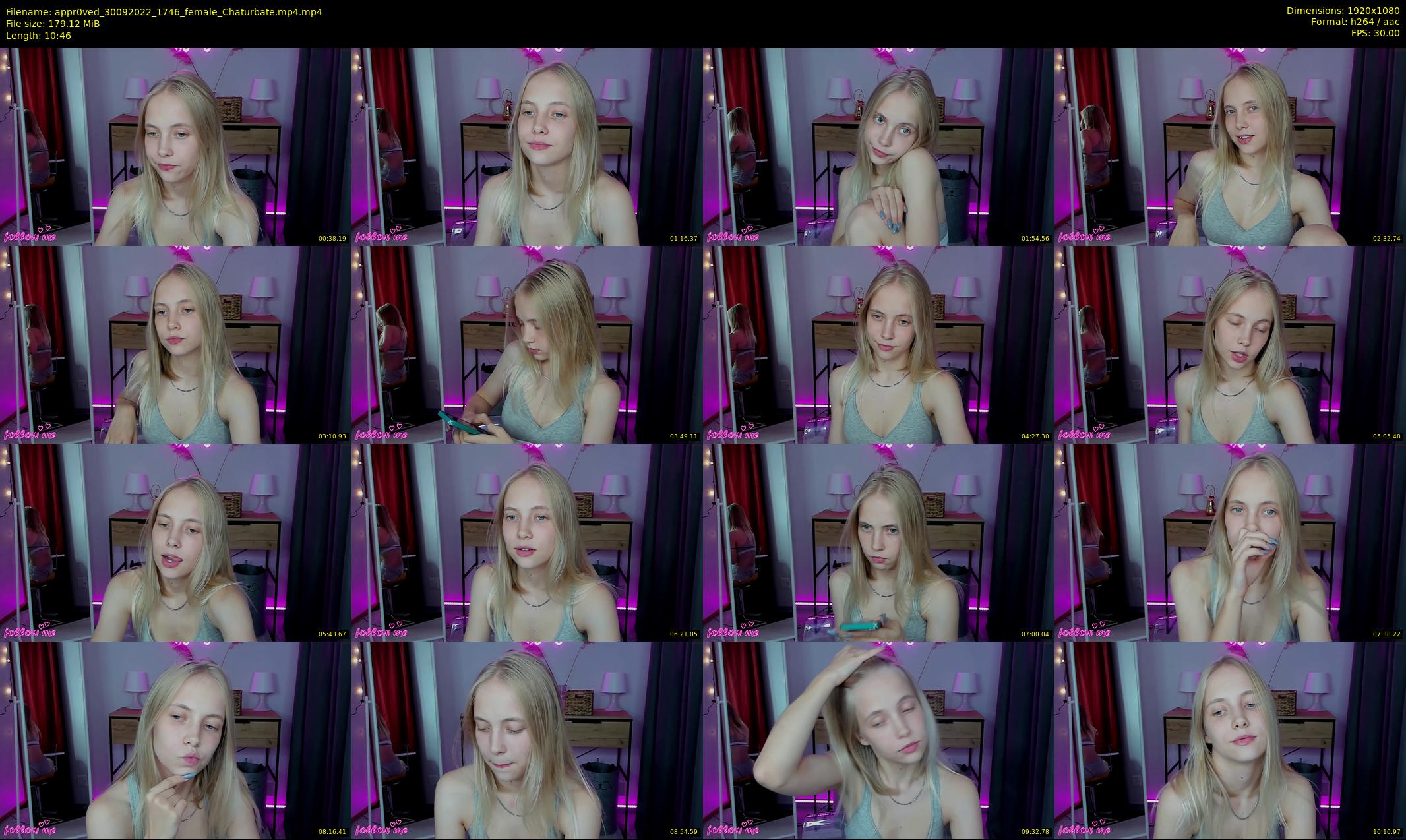 appr0ved — 11 minute Chaturbate female cam show recording, 1080p, Sep 30, 2022