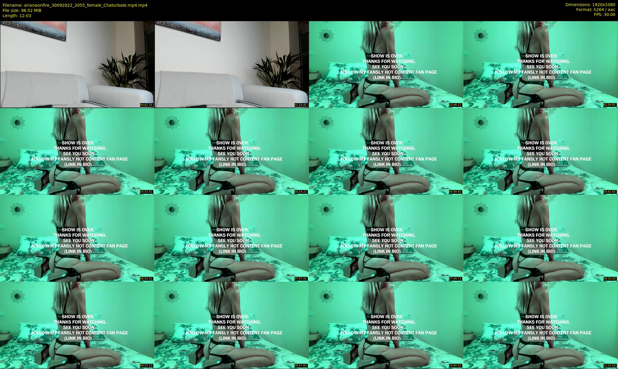 arianaonfire — 13 minute Chaturbate couple cam show recording, 1080p, Sep 30, 2022