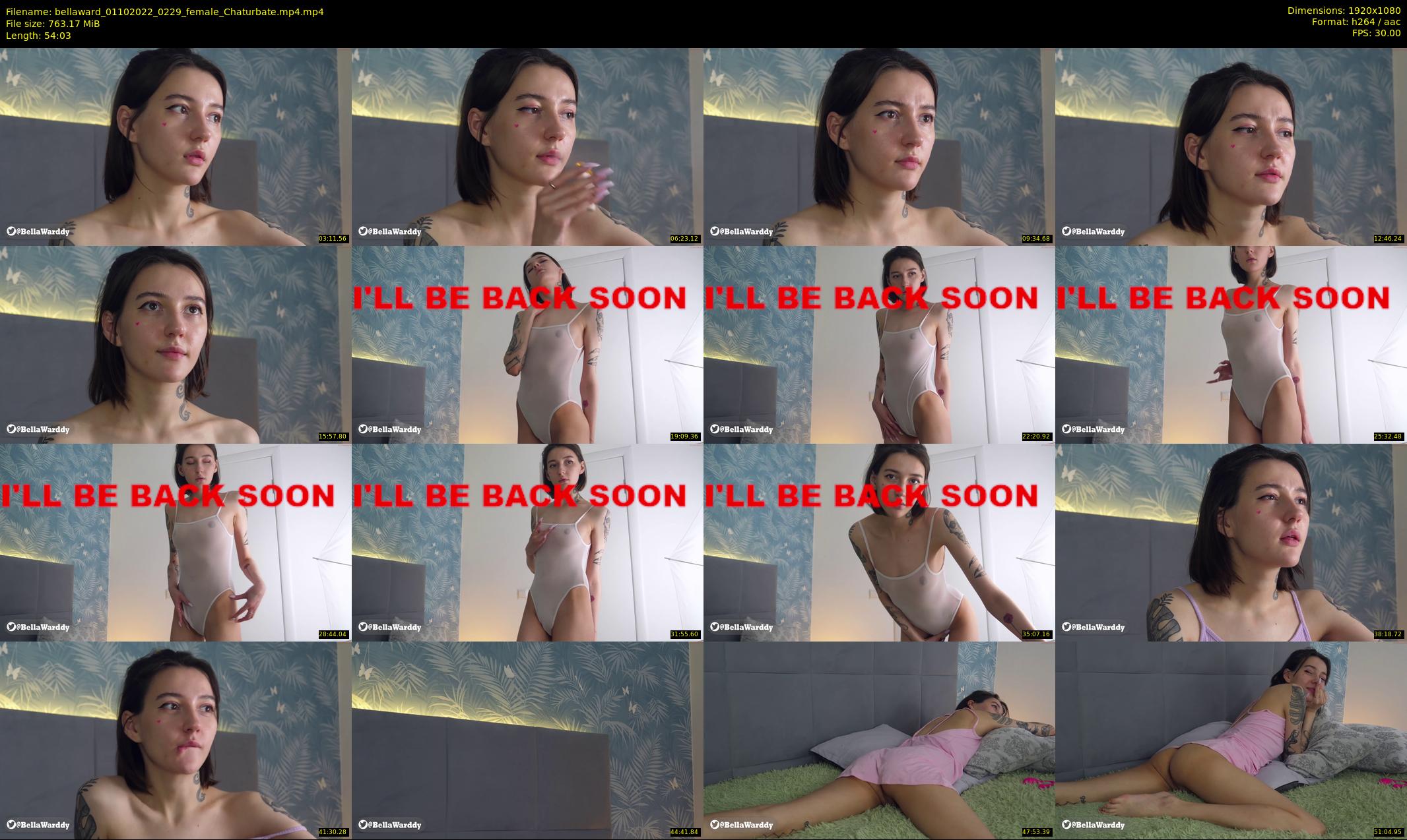 bellaward — 55 minute Chaturbate female cam show recording, 1080p, Oct 1, 2022