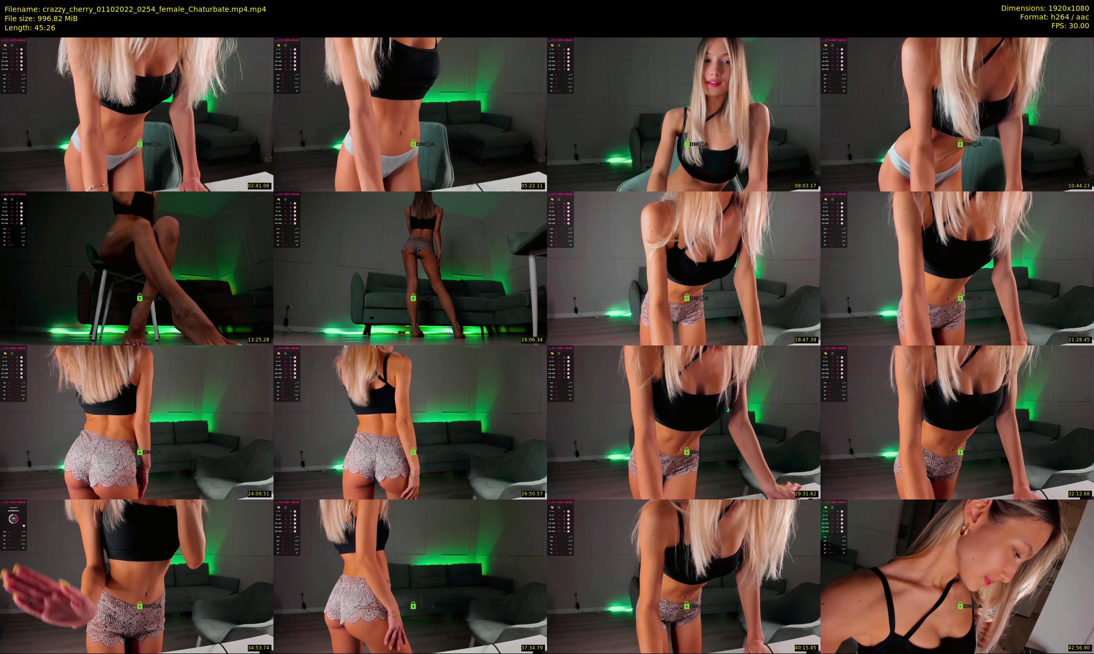 crazzy_cherry — 46 minute Chaturbate female cam show recording, 1080p, Oct 1, 2022
