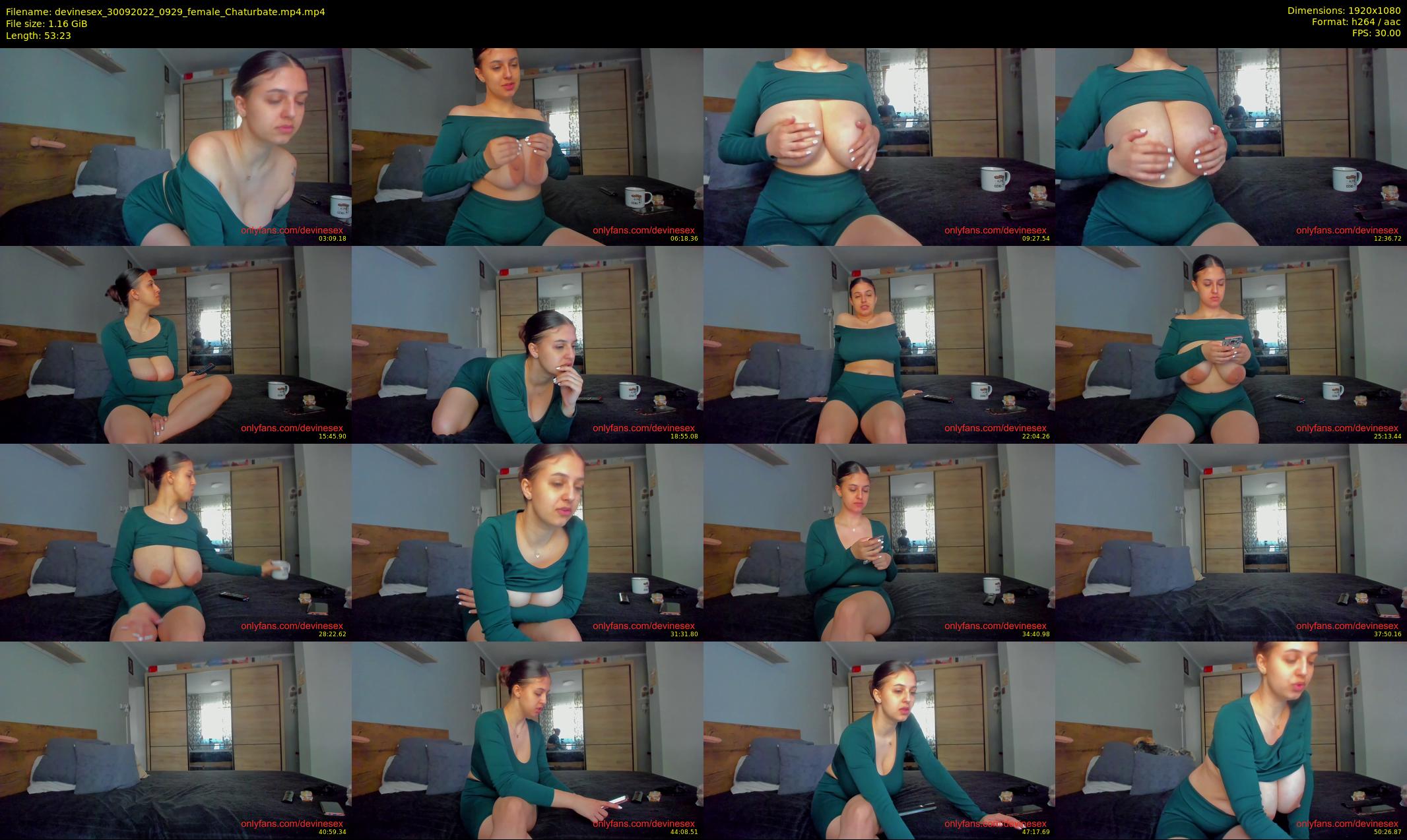 devinesex — 54 minute Chaturbate female cam show recording, 1080p, Sep 30, 2022
