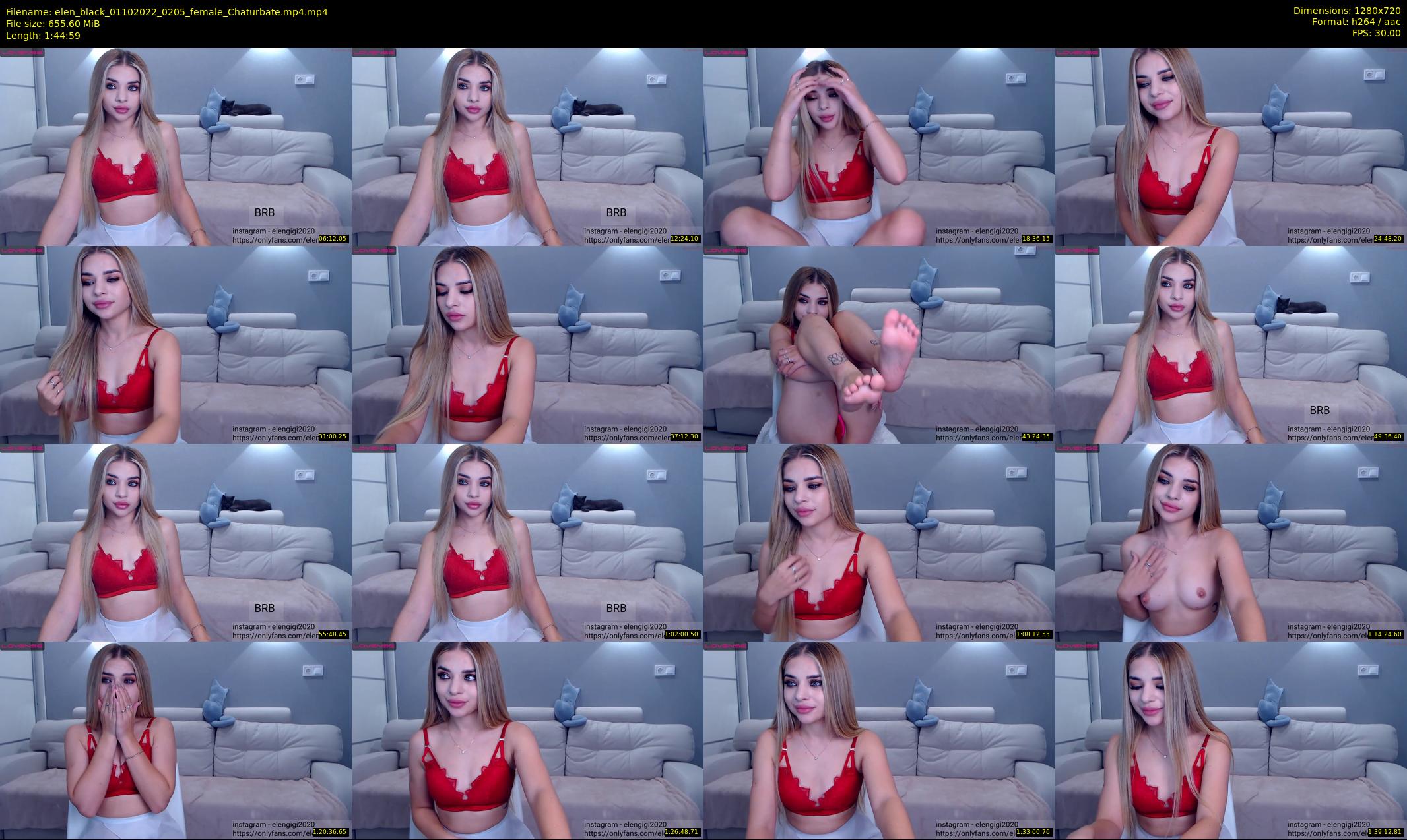 elen_black — 105 minute Chaturbate female cam show recording, 720p, Oct 1, 2022