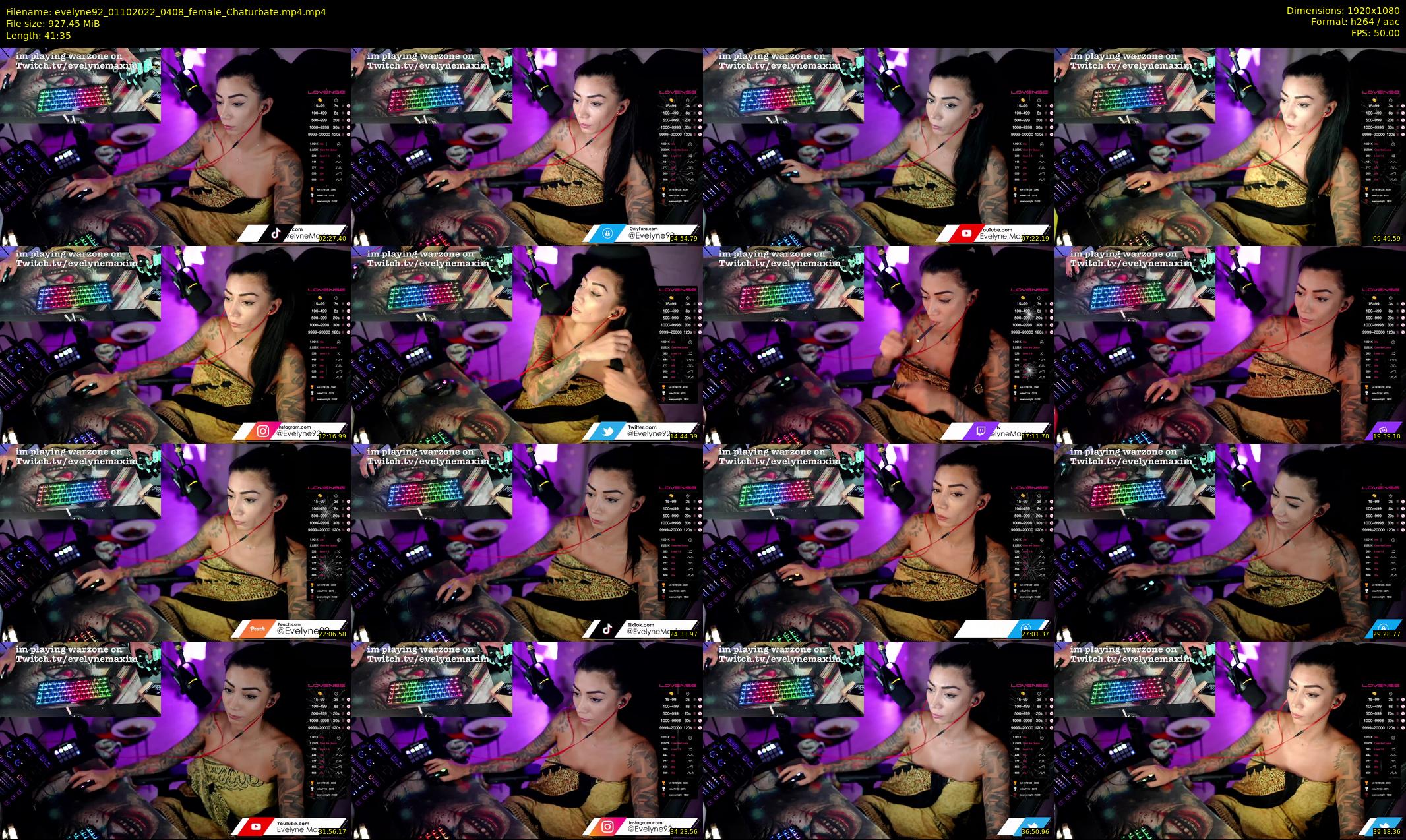 evelyne92 — 42 minute Chaturbate female cam show recording, 1080p, Oct 1, 2022