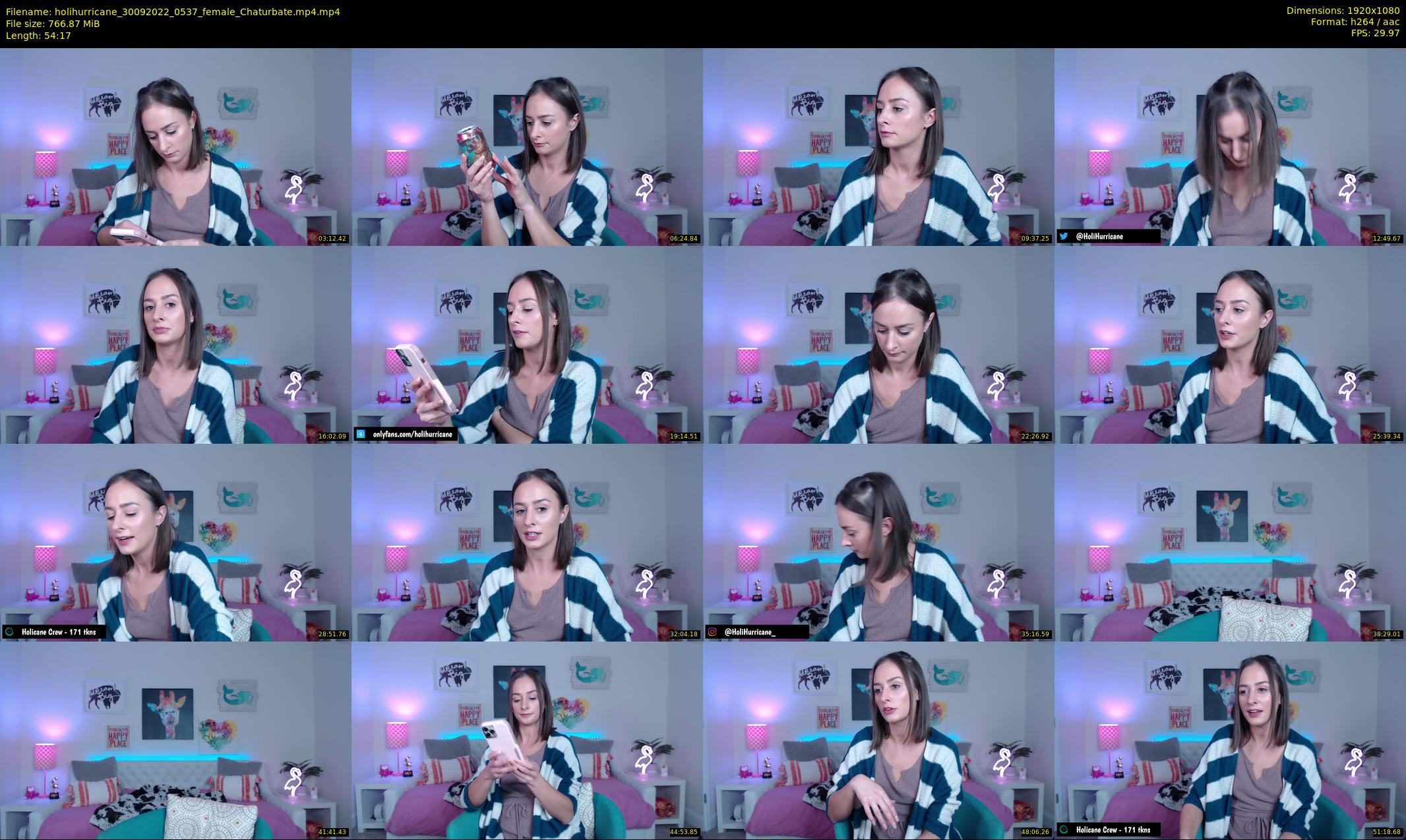 holihurricane — 55 minute Chaturbate female cam show recording, 1080p, Sep 30, 2022
