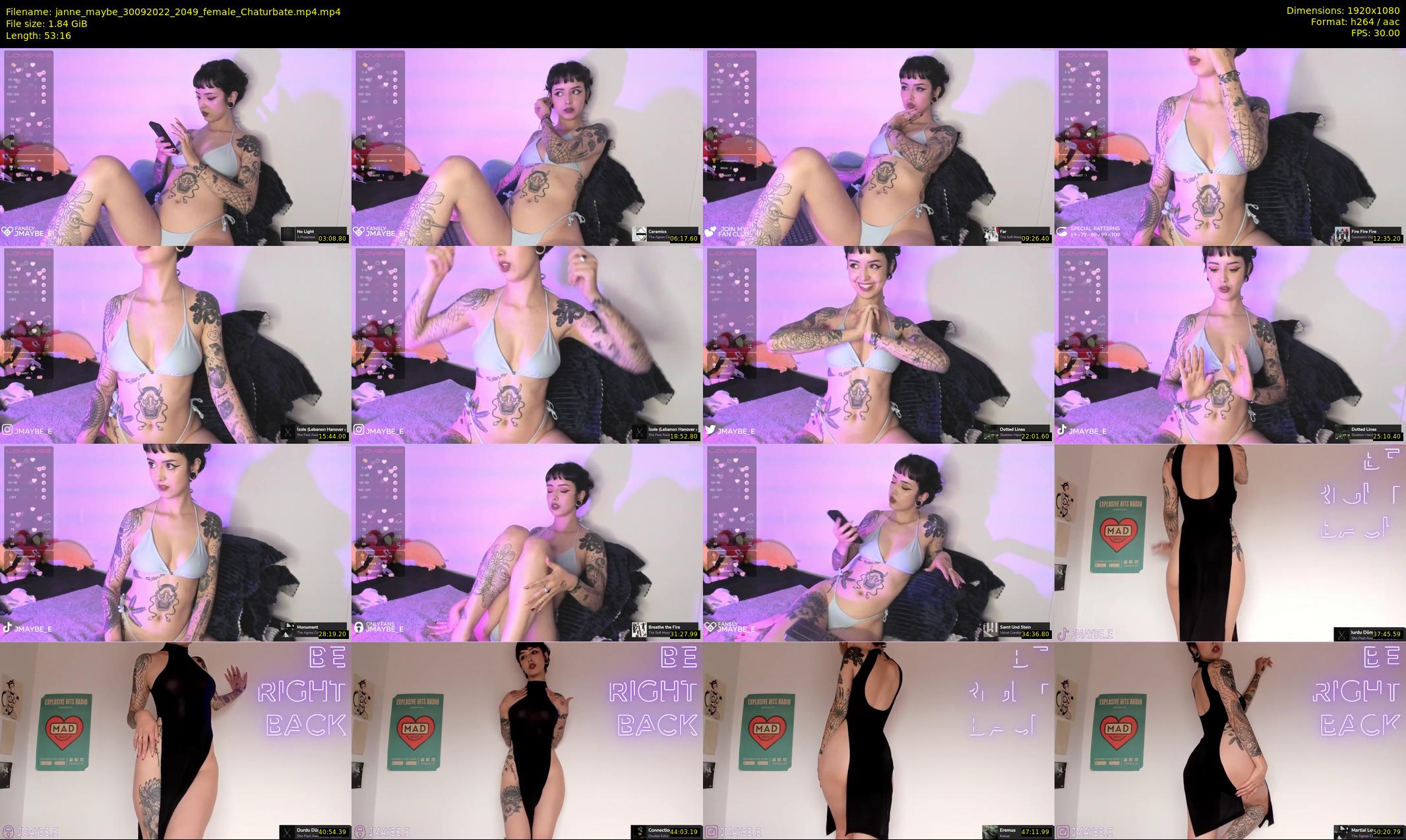 janne_maybe — 54 minute Chaturbate female cam show recording, 1080p, Sep 30, 2022