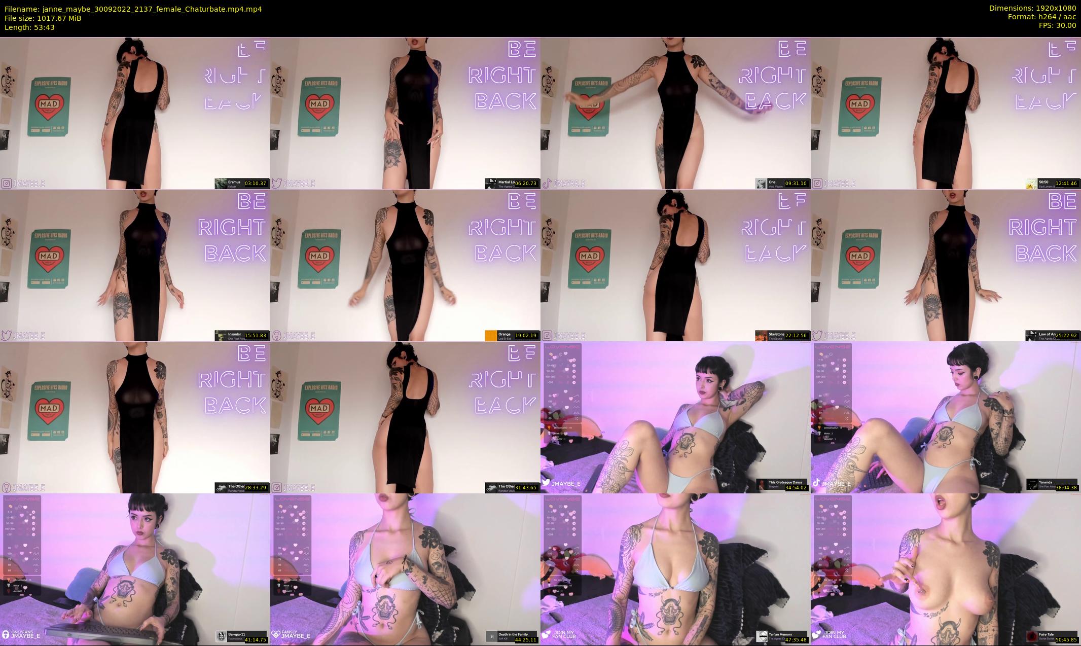 janne_maybe — 54 minute Chaturbate female cam show recording, 1080p, Sep 30, 2022