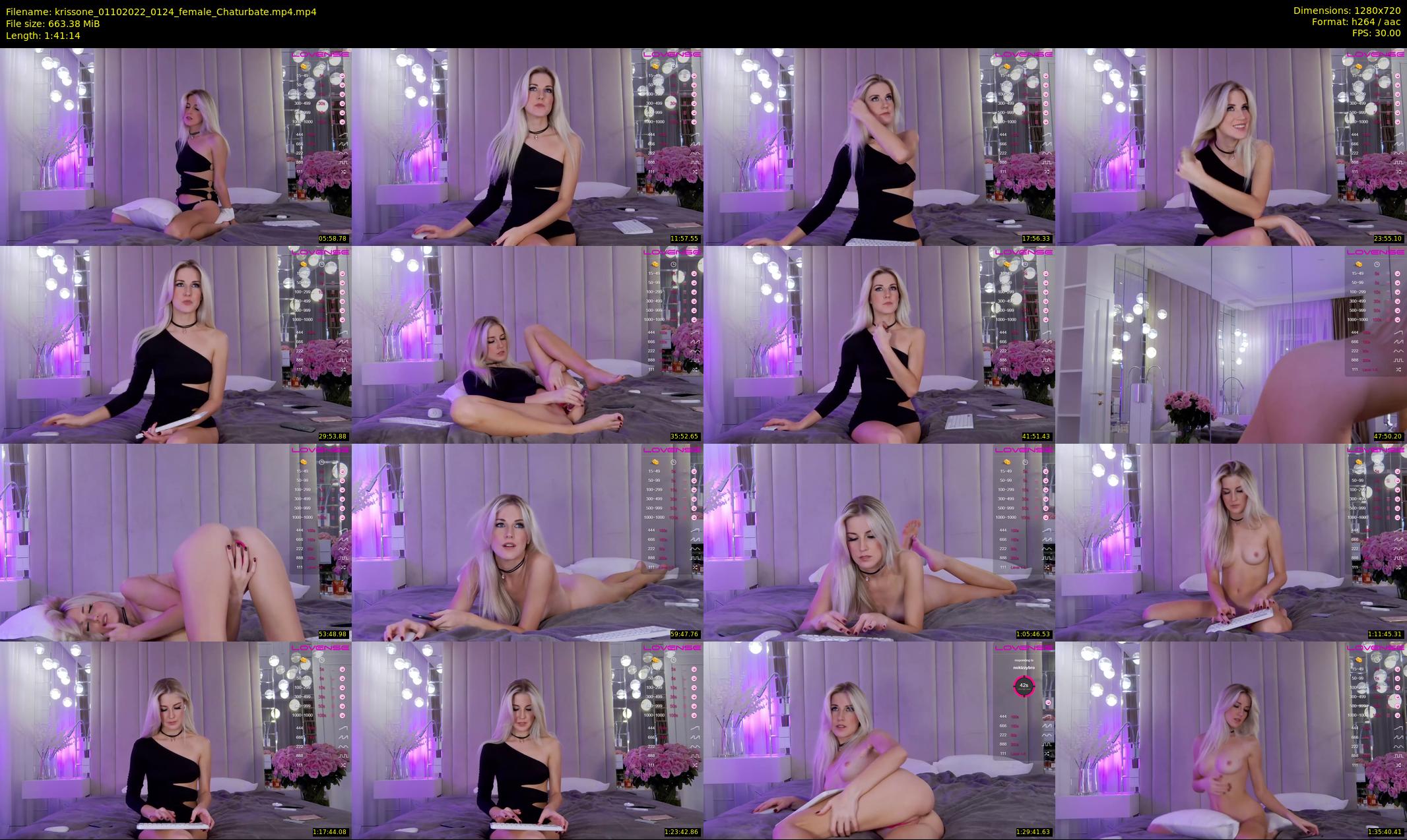 krissone — 102 minute Chaturbate female cam show recording, 720p, Oct 1, 2022