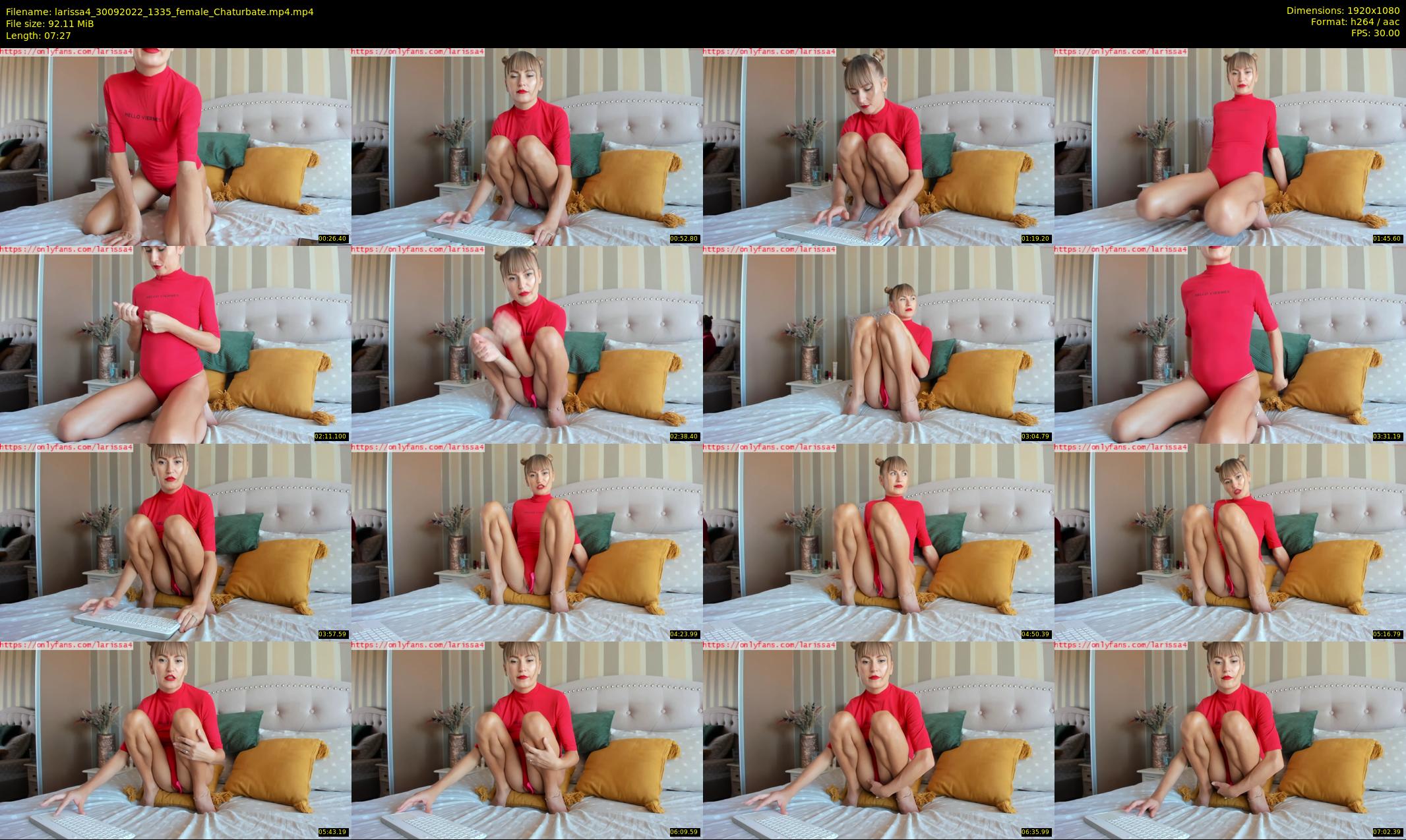 larissa4 — 8 minute Chaturbate female cam show recording, 1080p, Sep 30, 2022