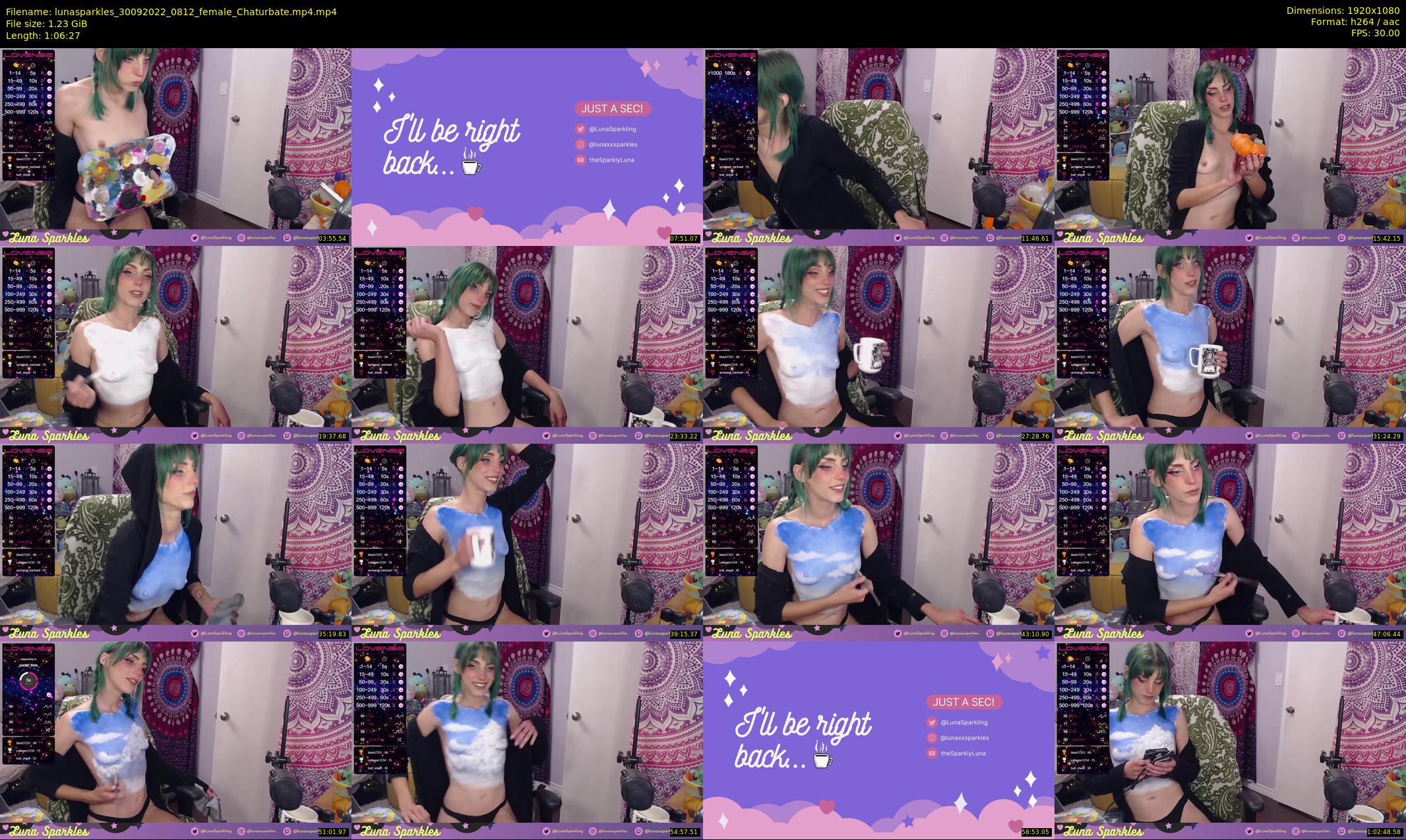 lunasparkles — 67 minute Chaturbate female cam show recording, 1080p, Sep 30, 2022