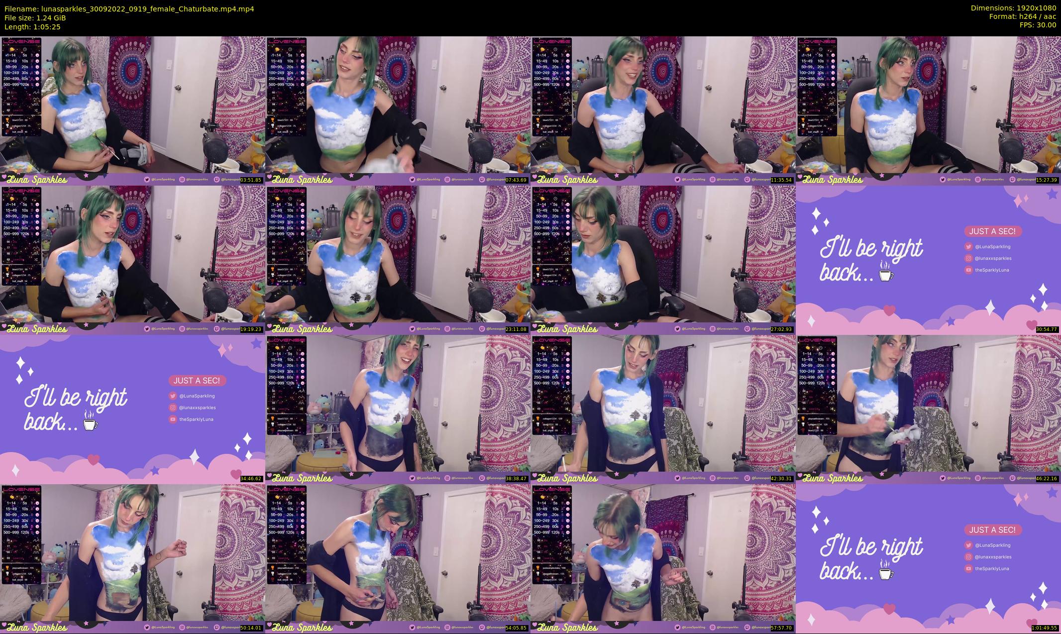 lunasparkles — 66 minute Chaturbate female cam show recording, 1080p, Sep 30, 2022