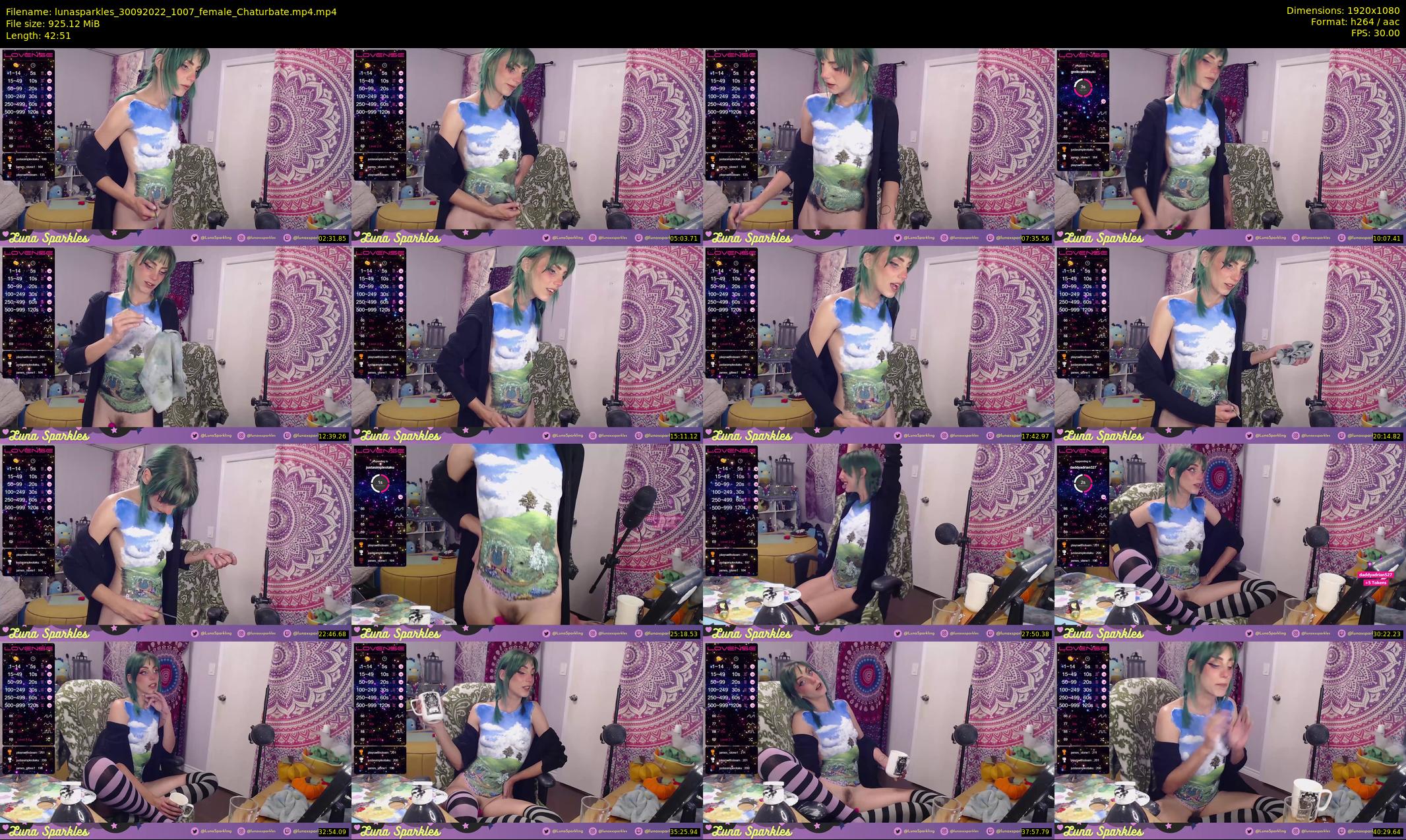 lunasparkles — 43 minute Chaturbate female cam show recording, 1080p, Sep 30, 2022