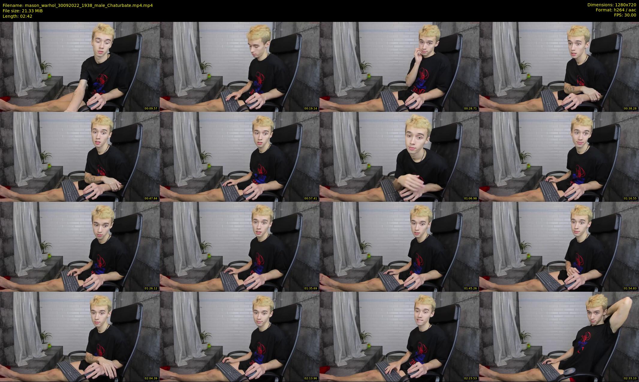 mason_warhol — 3 minute Chaturbate male cam show recording, 720p, Sep 30, 2022
