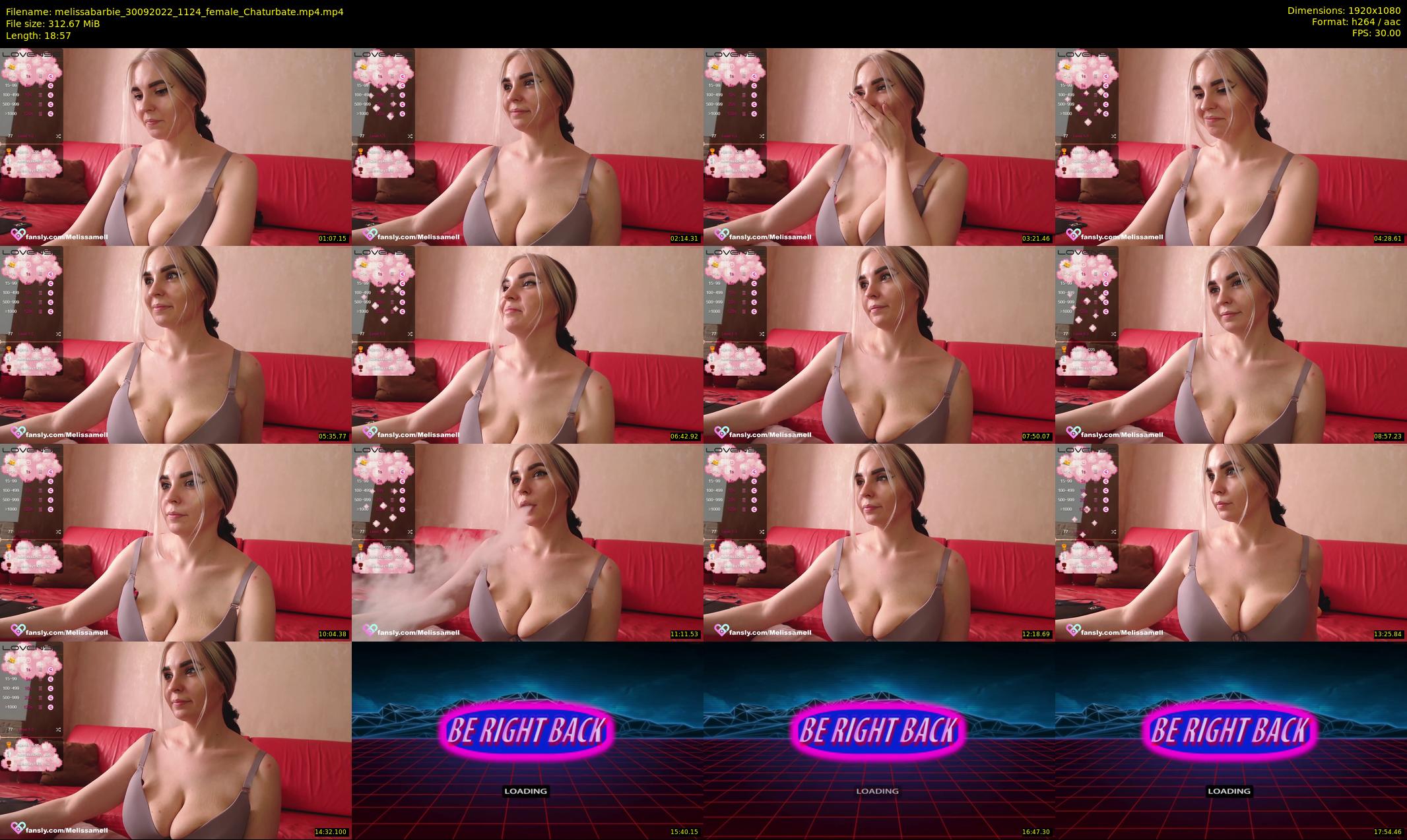 melissabarbie — 19 minute Chaturbate couple cam show recording, 1080p, Sep 30, 2022
