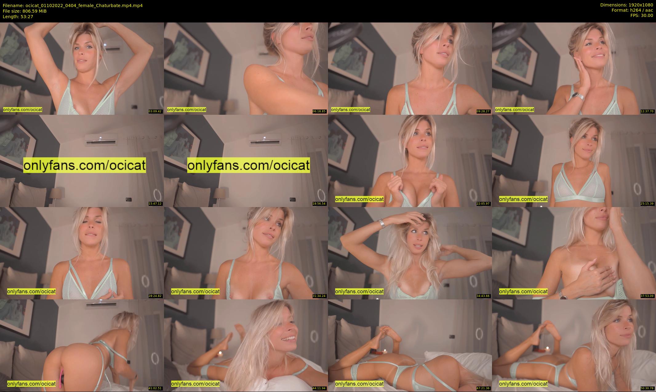 ocicat — 54 minute Chaturbate female cam show recording, 1080p, Oct 1, 2022